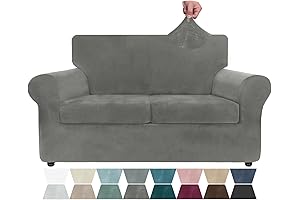 ZNSAYOTX Luxury Velvet Couch Covers: 2-Piece Haven for Your Sofa