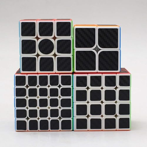 Miniatura 22 de CFMOUR Paquete de 2 cubos de velocidad de 3 x 3, cubo mágico rápido para niños, cubos de fibra de carbono suaves, juguetes de rompecabezas