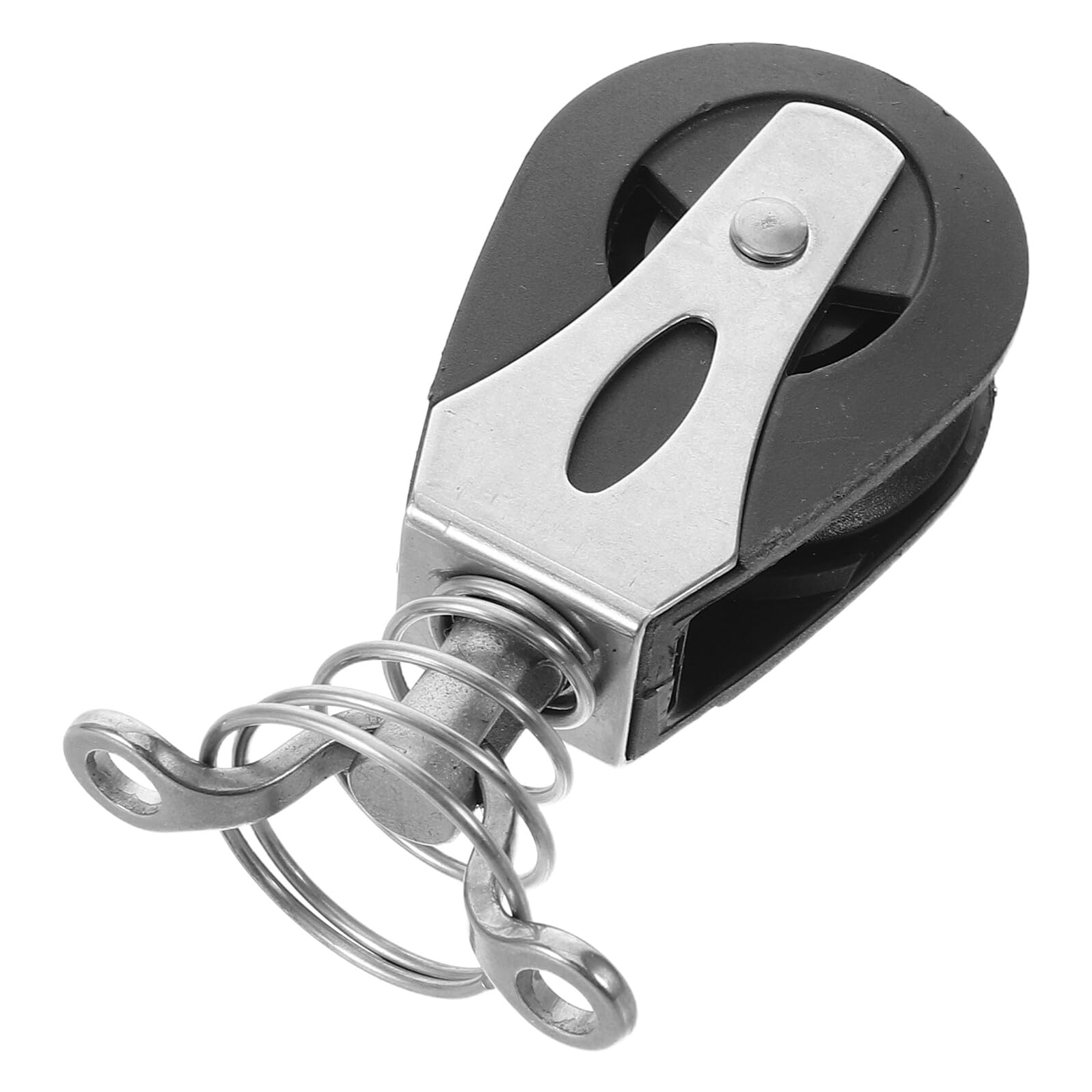 SHERCHPRY Taquet Coinceur en Acier Inoxydable et Nylon pour Cordage, Petite Poulie Fixe Multifonction pour Bateau, Équipement de Voile, Gym et Kayak, Accessoire Marin Robuste et Antirouille,