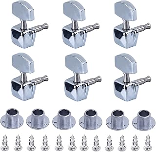 24 Pieces/Set Machine Heads Guitar String Tuning Pegs Semiclosed Guitar Tuners Tuning Pegs Keys Machine Heads Set for Acoustic or Electric Guitar Folk Guitar