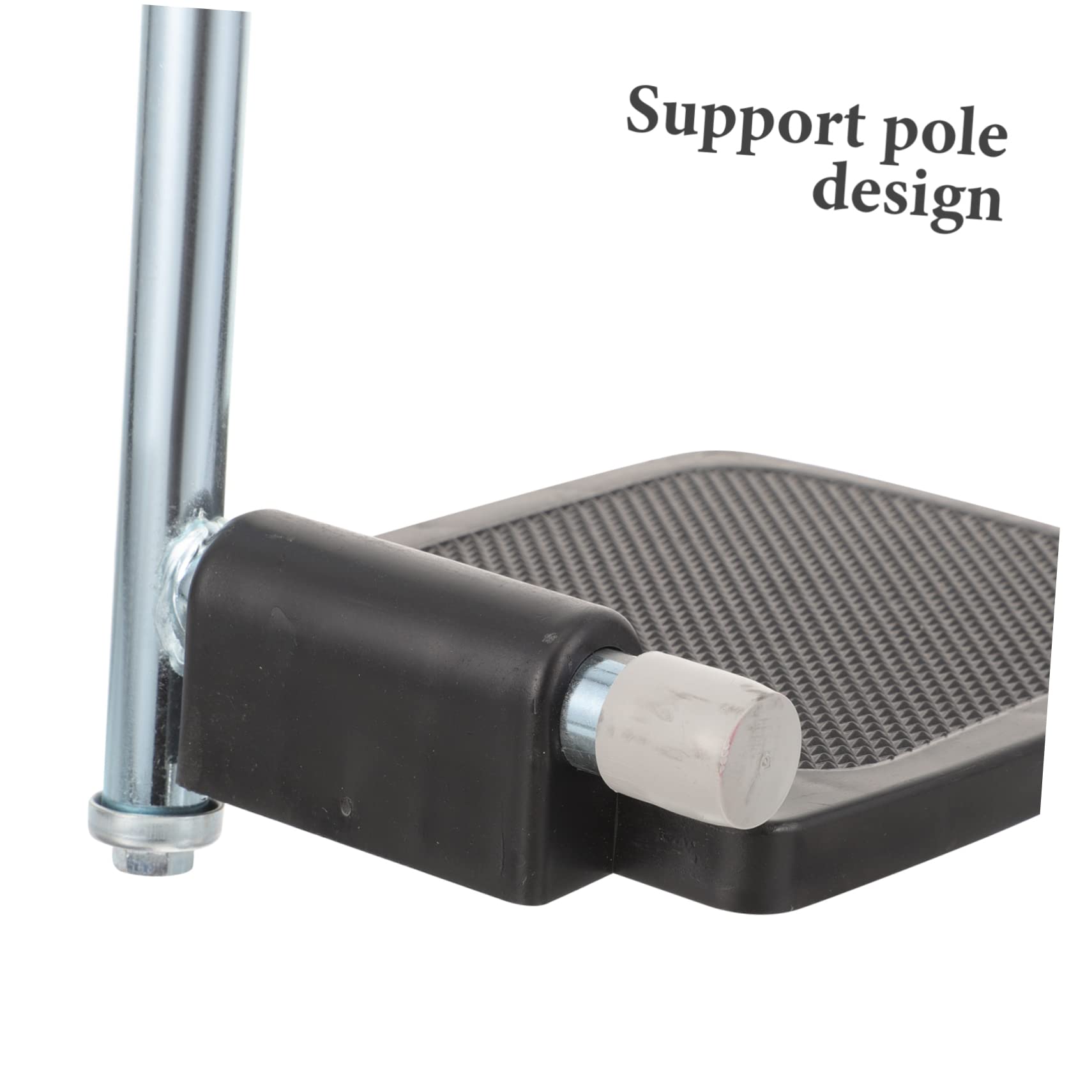 BESTYASH 1 Par de Reposapiés para Silla de Ruedas, Pedal Estable y Resistente de Plástico Negro con Poste, Adecuado para Uso Diario