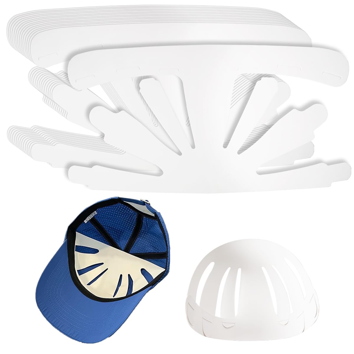 Soporte Interior para Gorra de Béisbol, Formador de Insertos para Gorras, Blanco