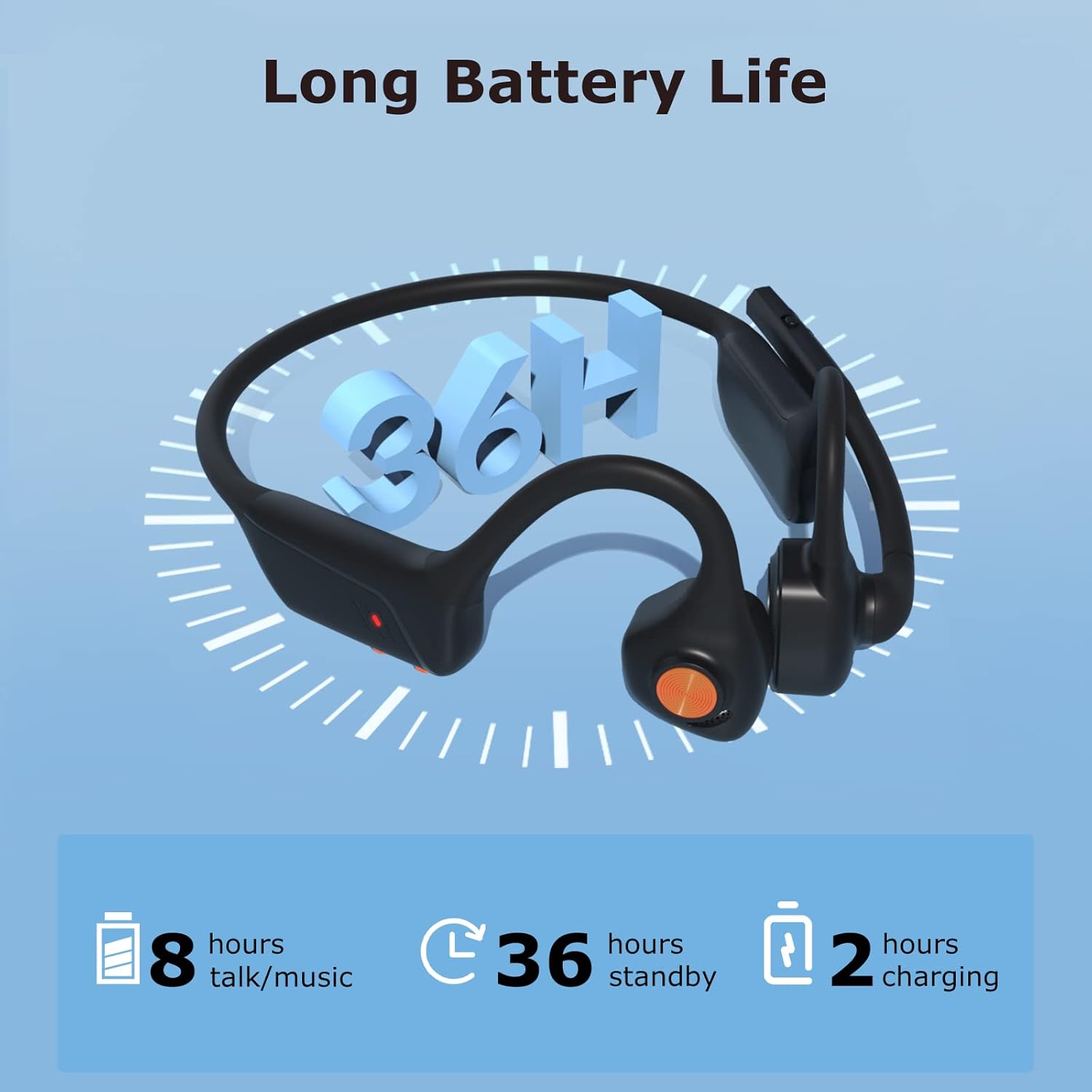 Cuffie a Conduzione Ossea con Microfono, Cuffie Open-Ear Auricolare Bluetooth 5.1 con Microfono Funzione di Silenziamento Cancellazione del rumore Multipunto, Ideale per Guidare Casa e Ufficio Cuffie a Conduzione Ossea con Microfono, Cuffie Open-Ear Auricolare Bluetooth 5.1 con Microfono Funzione di Silenziamento Cancellazione del rumore Multipunto, Ideale per Guidare Casa e Ufficio