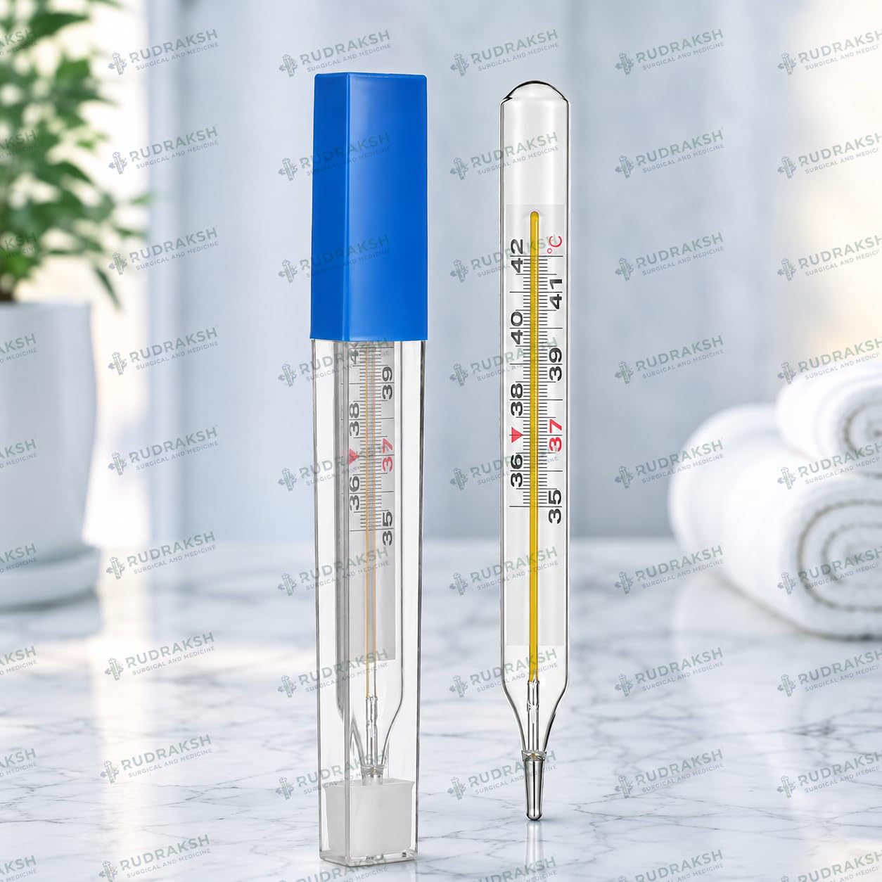 RUDRAKSH SURGICAL AND MEDICINE MERCURY THERMOMETER Oval Thermometer For Home Use- Reliable And Precise Temperature Monitoring With User- Friendly Design-image-39
