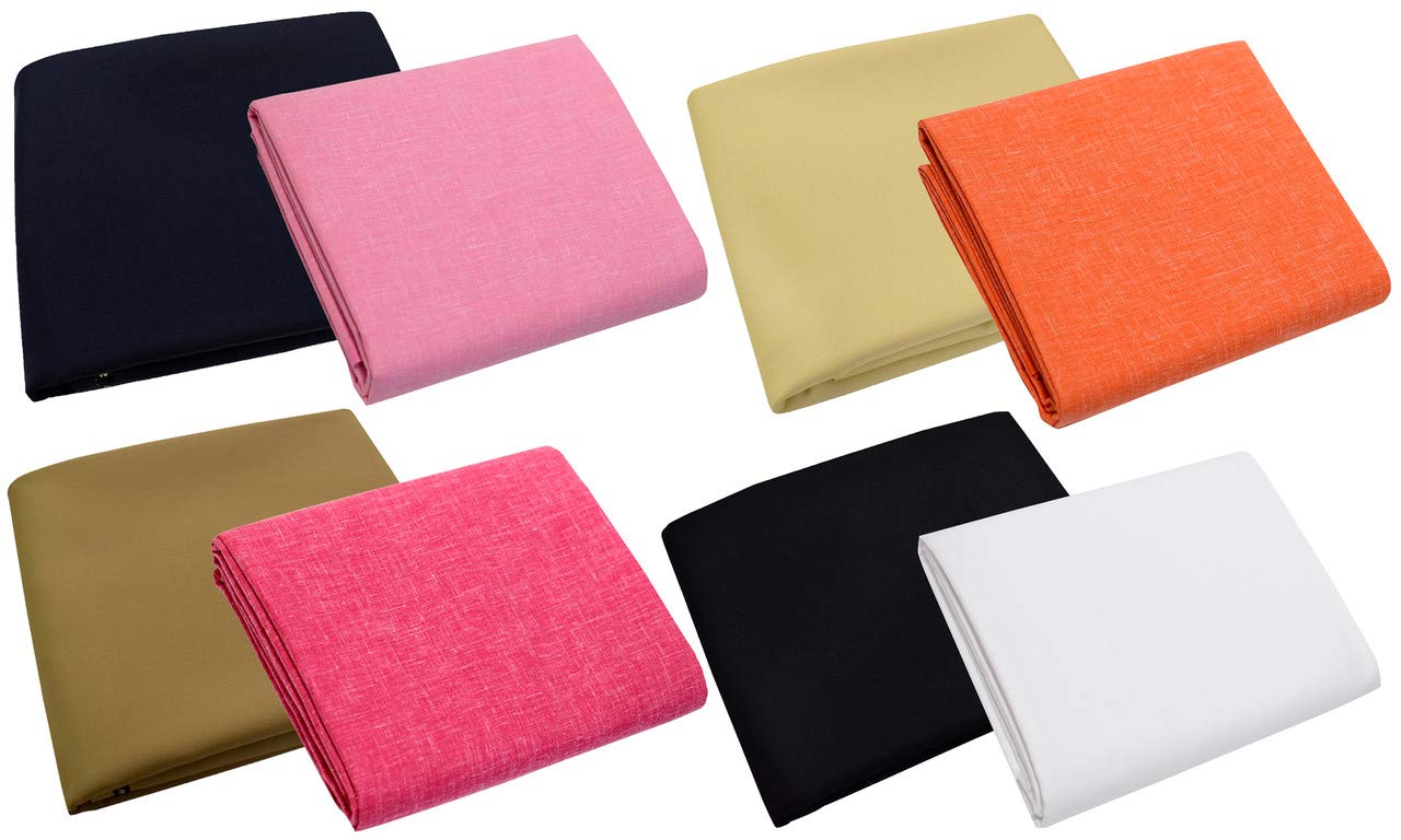 Men's Poly Cotton Unstitched Shirt & Trouser Fabric Combo Set (Multi Color; Free Size)-image-46