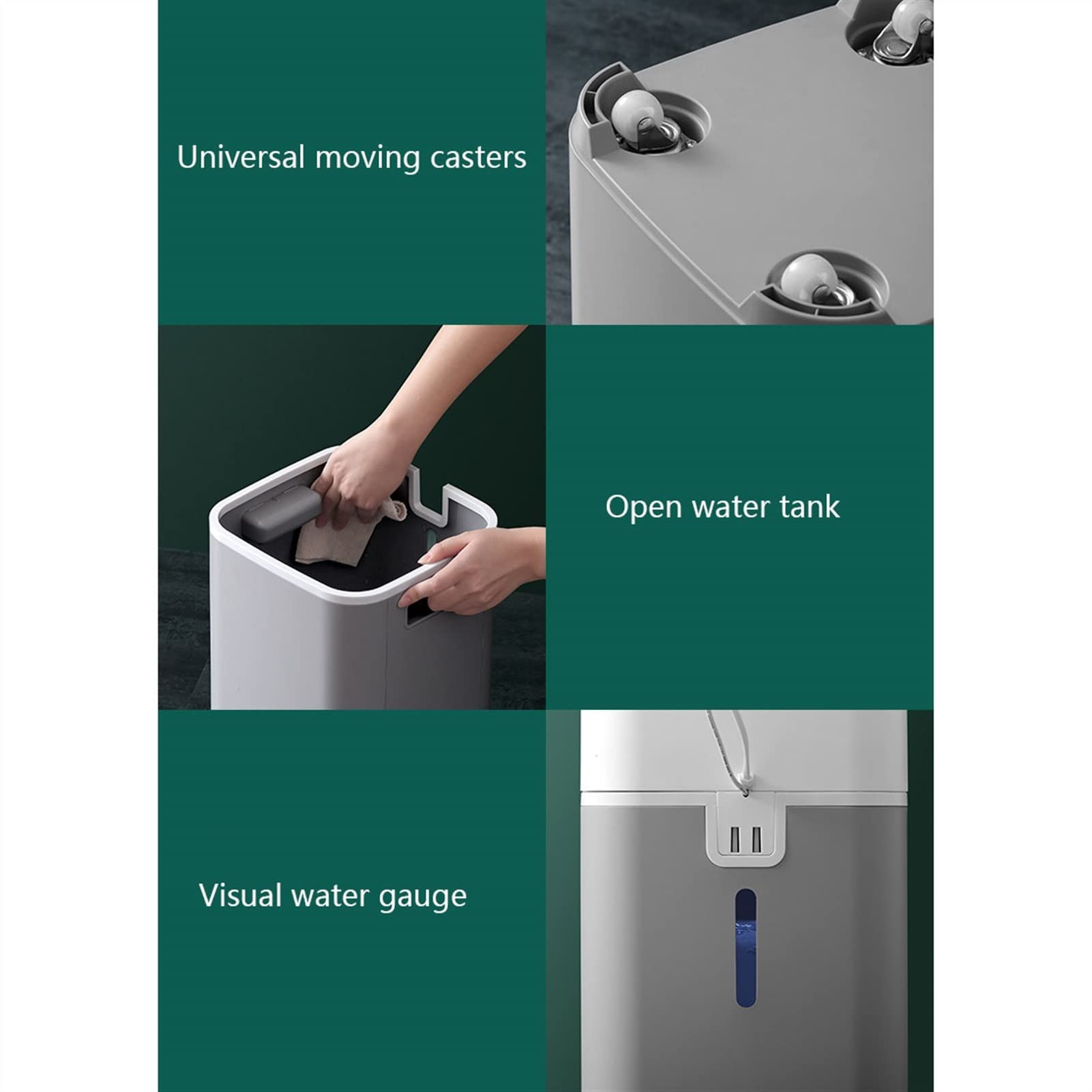 Humidificadores de Aire Humidificador de pie 16L Top de relleno de humidificador silencioso Humidificadores de tiempo con ruedas universales, humedad inteligente Humidificador y apagado automático sin