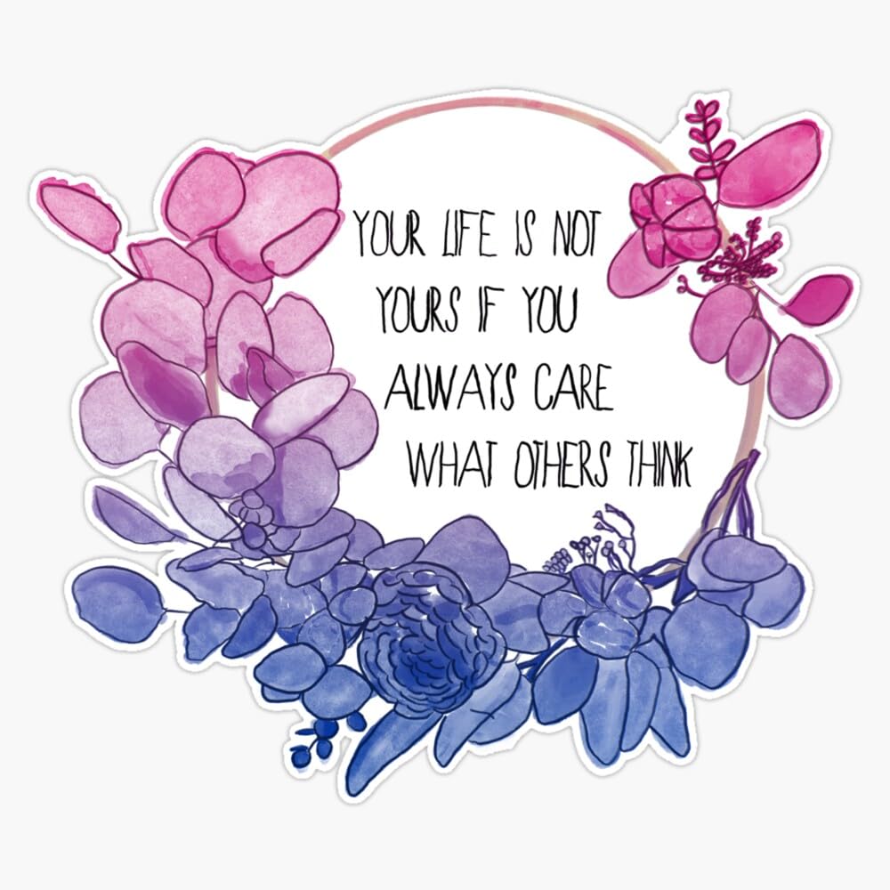 Bisexual Pride Watercolour (Subtle Bisexual Flag Colours) Sticker Vinyl Waterproof Sticker Decal Car Laptop Wall Window Bumper Sticker 5"