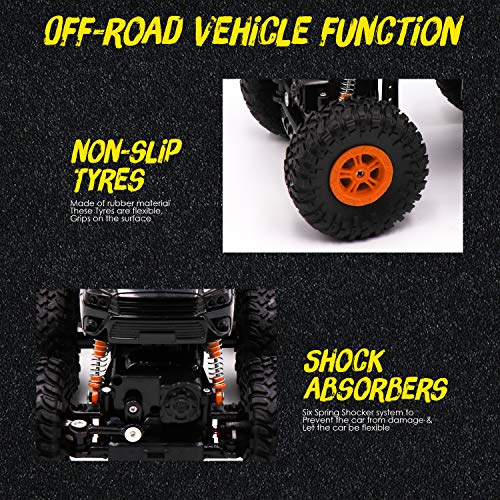 Image of Zest 4 Toyz 2.4GHZ 6 Wheel Rock Crawler SUV Monster Truck 4WD Rechargeable Remote Control Car -Assorted
