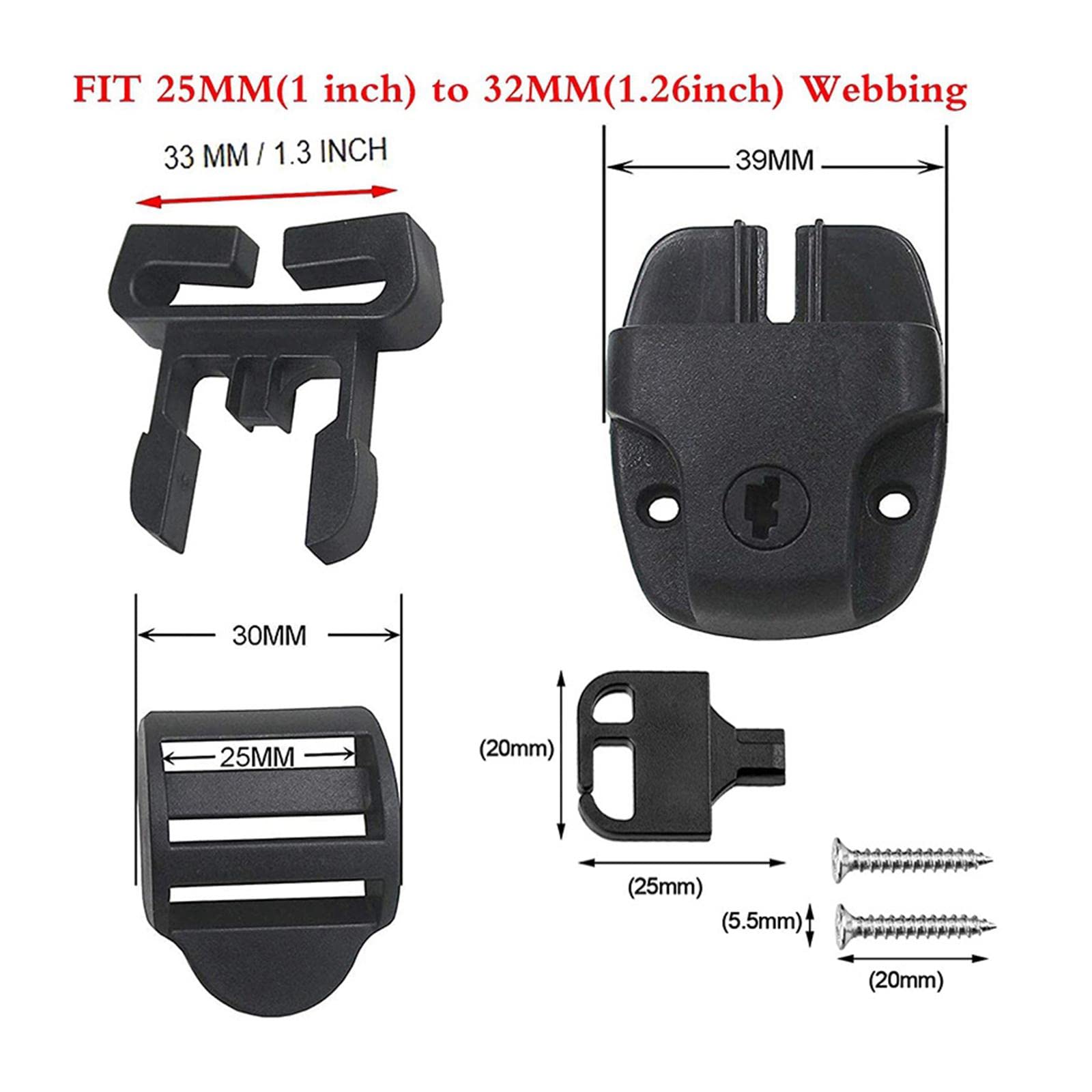 SPA Cover Clips Replacement SPA Cover Clips Slides Buckles Hardware Accessories Portable Lightweight Replace Tub latches Clips Lock, 4pcs