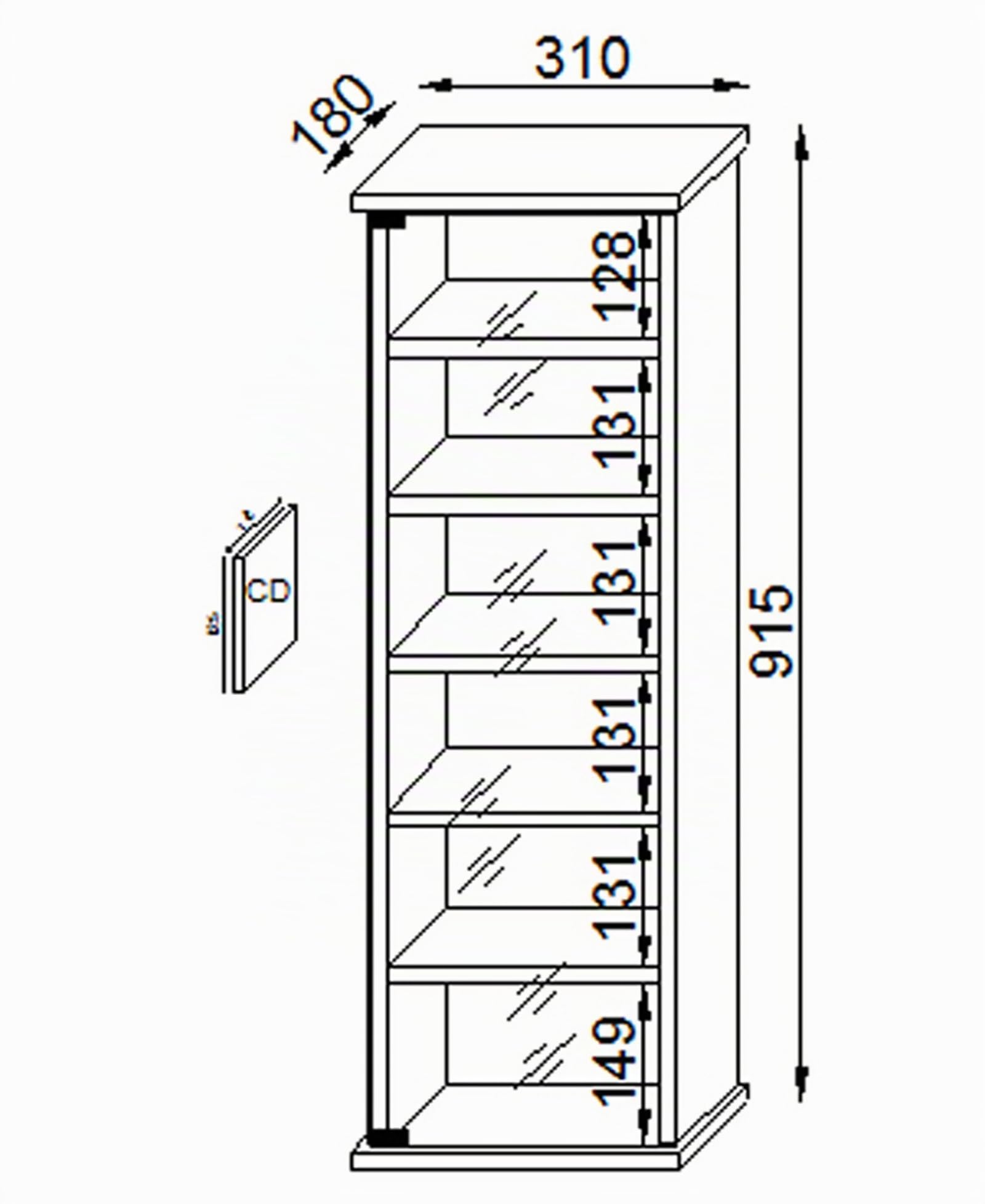 VCM Legno CD Dvd Stand Shelf Cabinet Storage Standing Shelf Stand Vetro Glass Door Legno CD Dvd Stand Shelf Cabinet Storage Standing Shelf Stand Vetro Glass Door Faggio