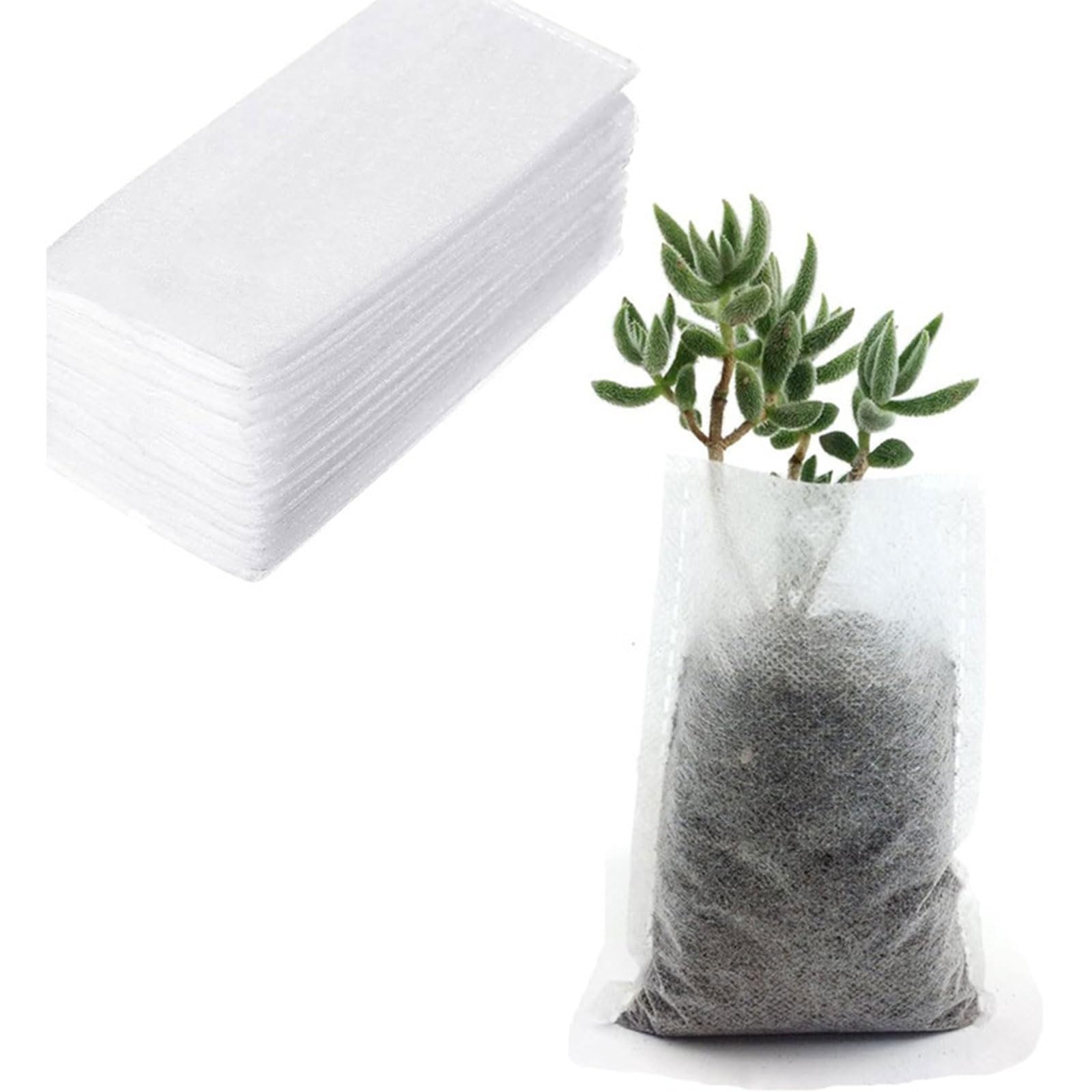 ZBIianxer 100x Non-woven Fabric Bags Biodegradables Cultivation Growing Bags Seedling Planting Germination Cultivate Pots Gardening Equipment