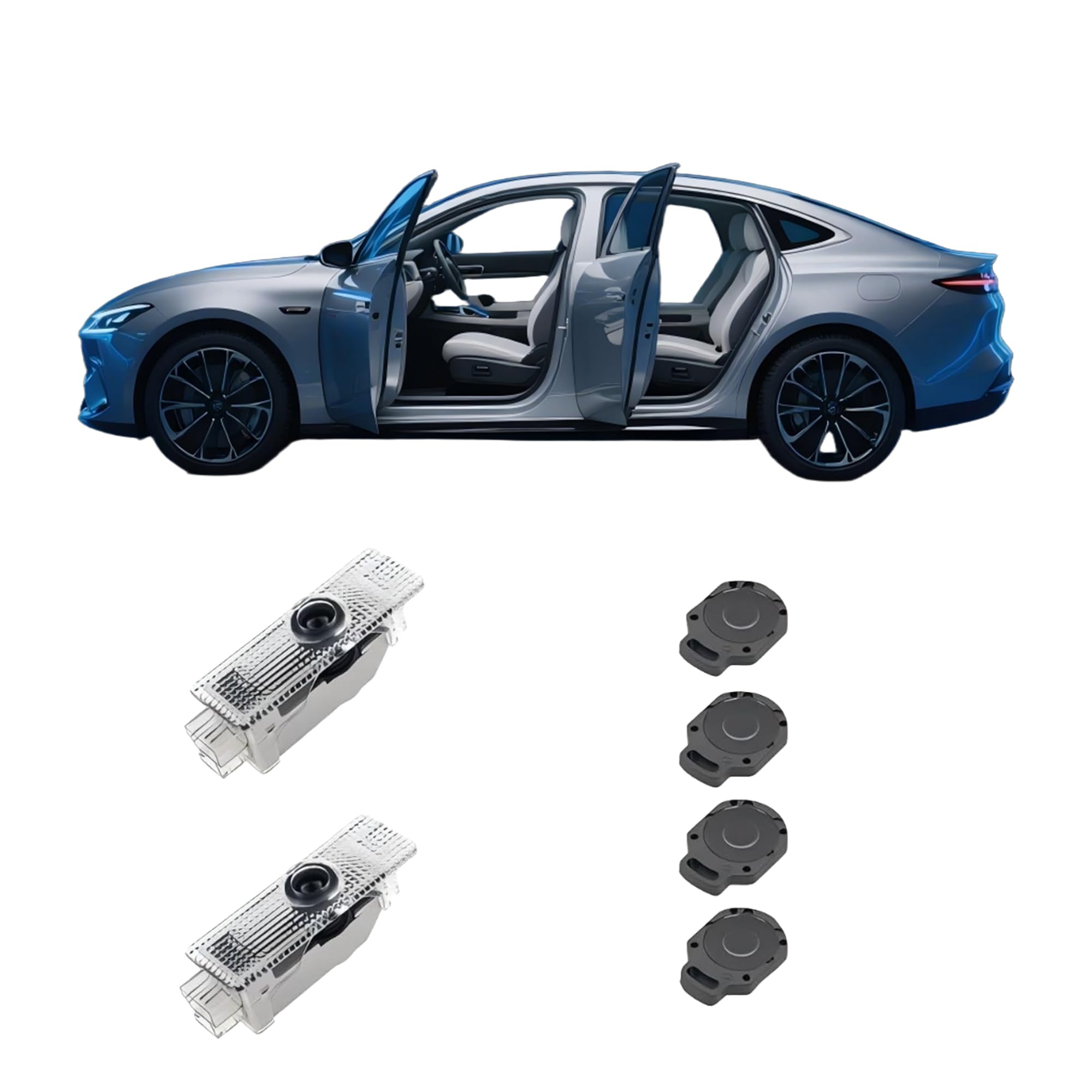 Never Fade LED Car Door Light Door Light Logo Welcome Logo Lights Accessories Compatible with 1/3/4/5/6/7/x1/x2/x3/x4/x5/x6/x7/M/328i/28i/530i/528i/e92(2PCS)