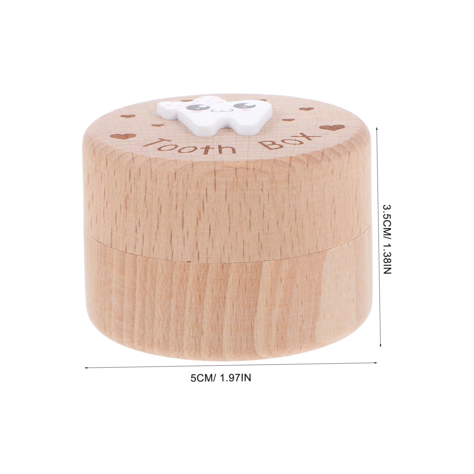 HOLIDYOYO Wooden Tooth Fairy Box Keepsake Storage for Curl Cute Tooth Holder for Boys Lost Teeth Container
