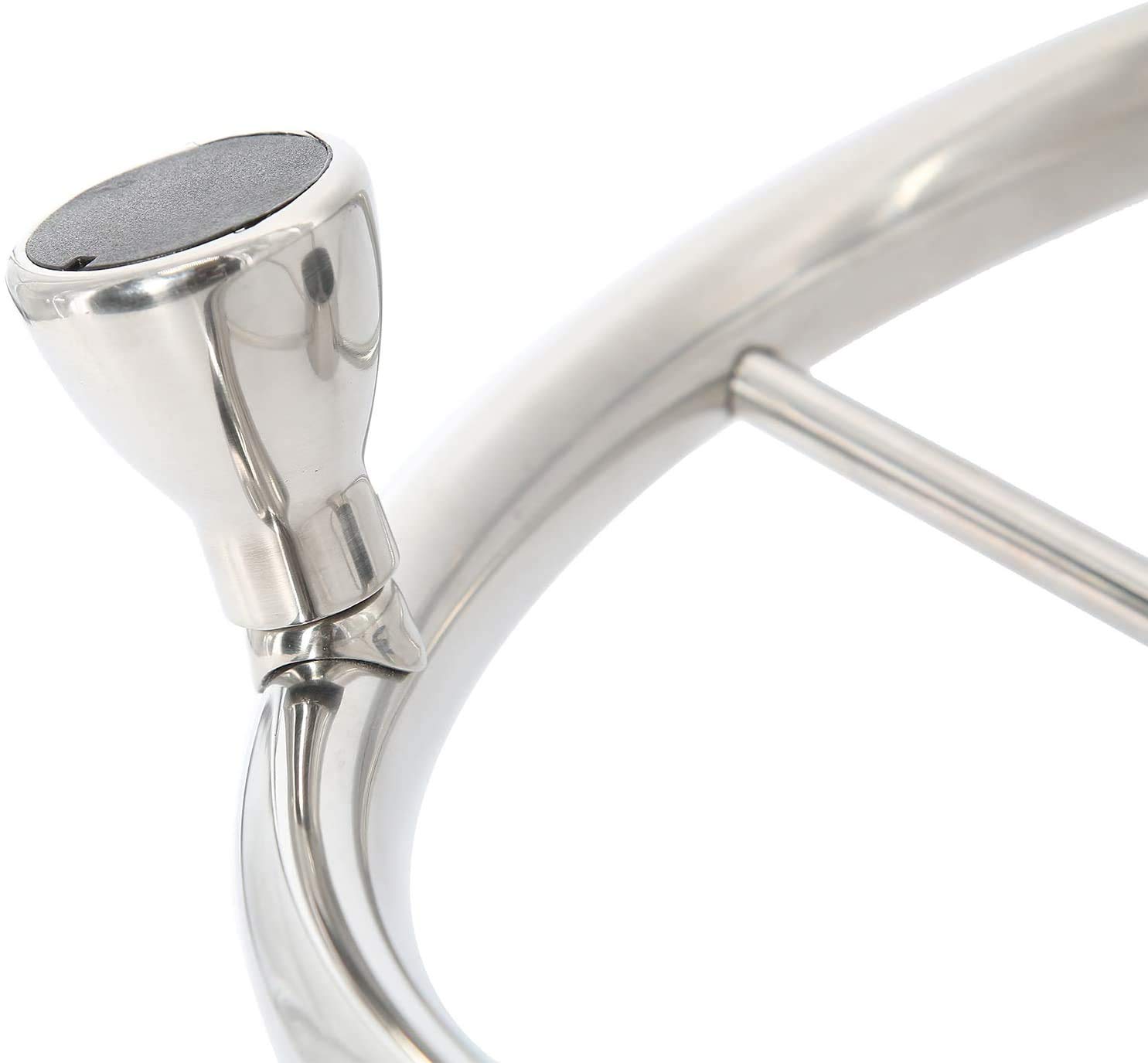 FreeTec 5 Raggi 13-1/2 Pollici Acciaio Inox Volante per Barca e Yacht Con Pulsante 9310SRF1