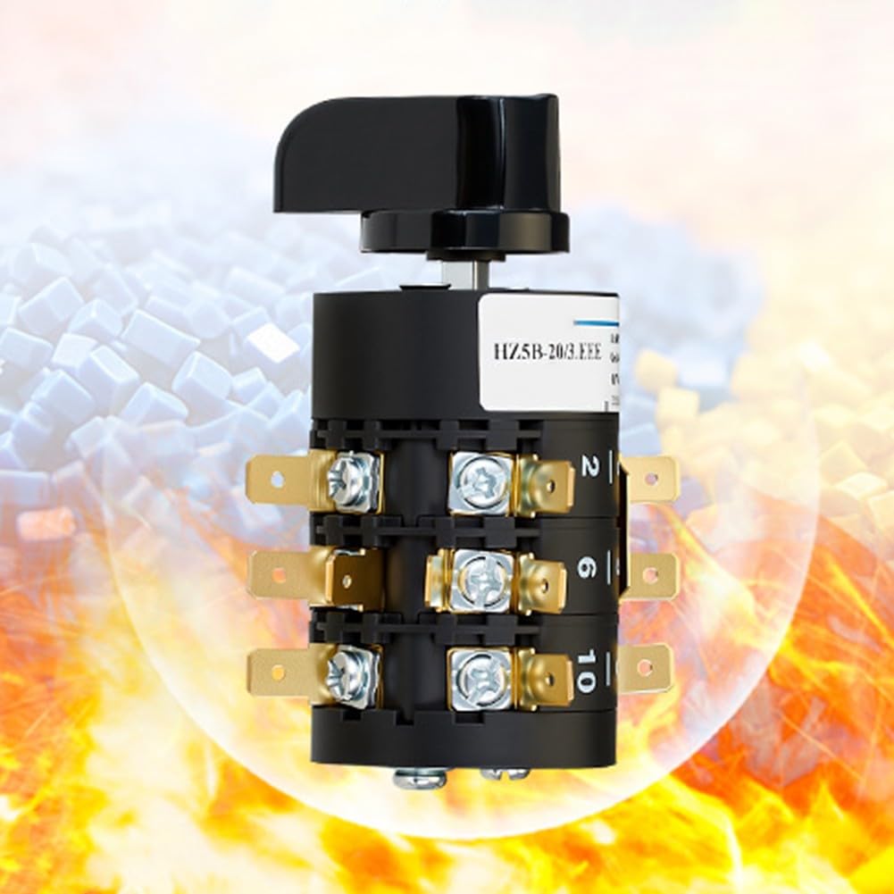 Interrupteur rotatif SZW26-20 440 V 20 A Triphasé marche avant marche arrière avec boîtier de protection IP65 pour moteur industriel