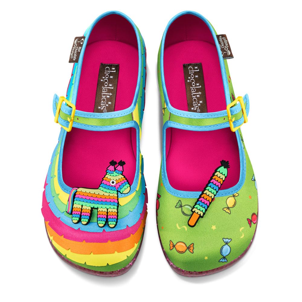 Hot Chocolate Design Chocolaticas Funky Canvas Women's Mary Jane Flat Shoes — view 29