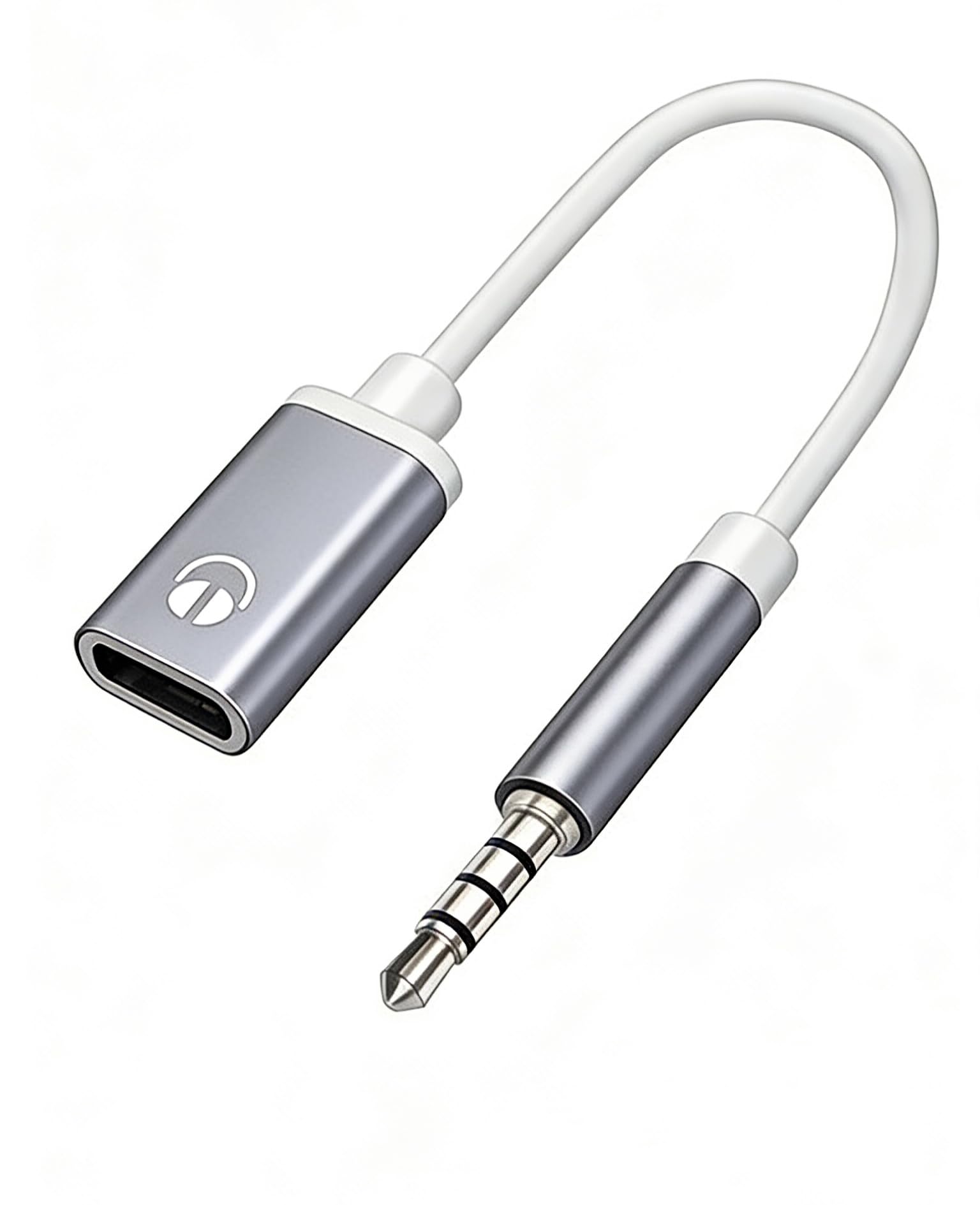 3.5 mmオスからC型メスオーディオケーブル、イヤホンジャックアダプタ、USB Cから補助オーディオケーブル互換性があるMP 3プレーヤー、タブレット、CDプレーヤー、ノートパソコン、スマートフォン（17 CM、シルバー）