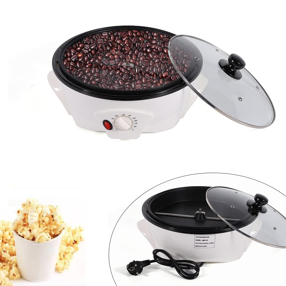 Torréfacteur de Café Electrique 1500g Torréfacteur de Grains de Café Antiadhésif Torréfacteur de Grains d'Arachide à la Maison 1200W
