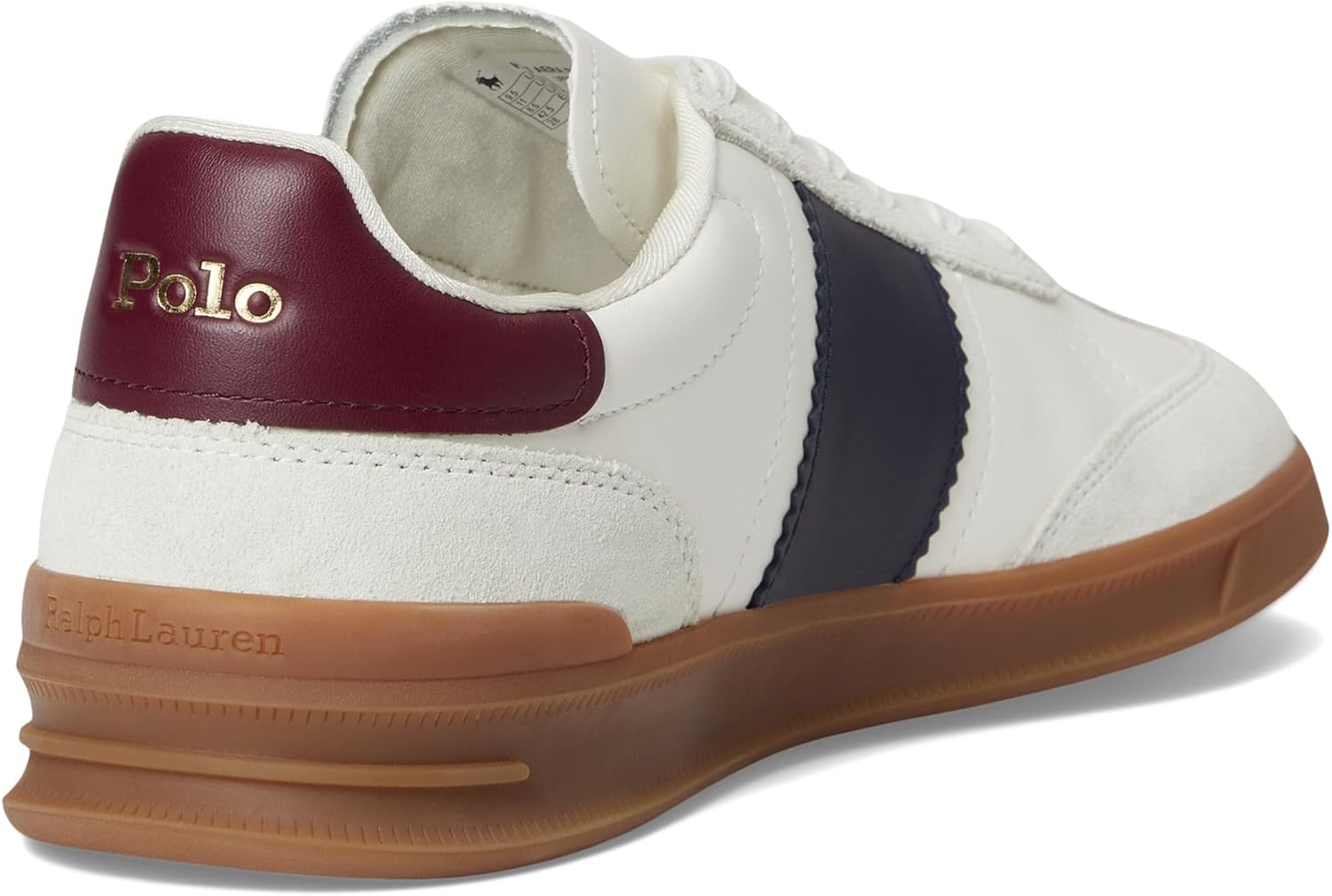 POLO RALPH LAUREN Men's Heritage Aera Leather-Suede Sneakers - Image 3