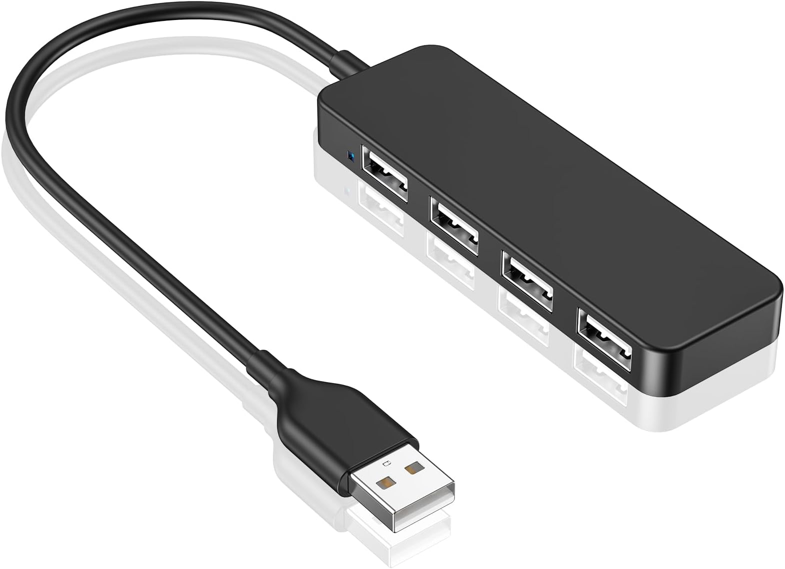 USB Hub, 4-Port USB 2.0 Hub Ultra Slim Portable USB Splitter for iMac Pro, MacBook Air, Mac Mini Pro, Surface, Notebook PC, Laptop, Flash Drives, Mobile HDD and More (usb 4IN1)
