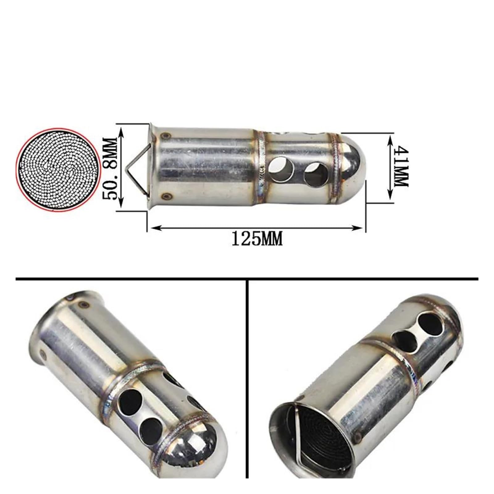 Silencieux DB Killer Universel 51mm Pour échappement Moto - Acier Inoxydable, Réduction Bruit, Amélioration Puissance - Compatible 50.8mm