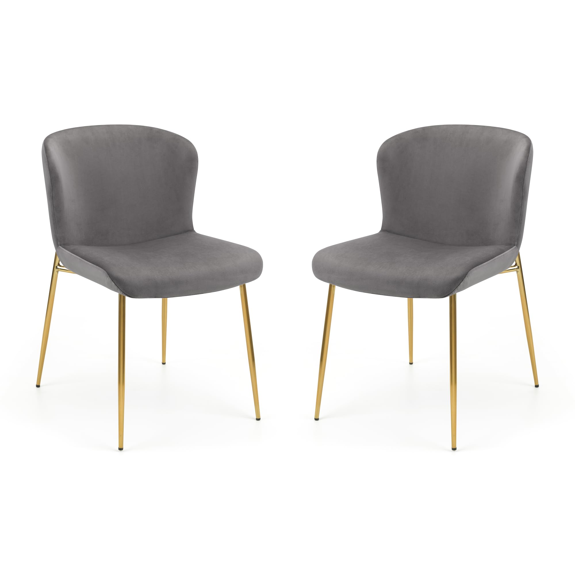 Julian Bowen Harper Dining Chairs, Set of 2, Grey - H82 x W49 x D60cm