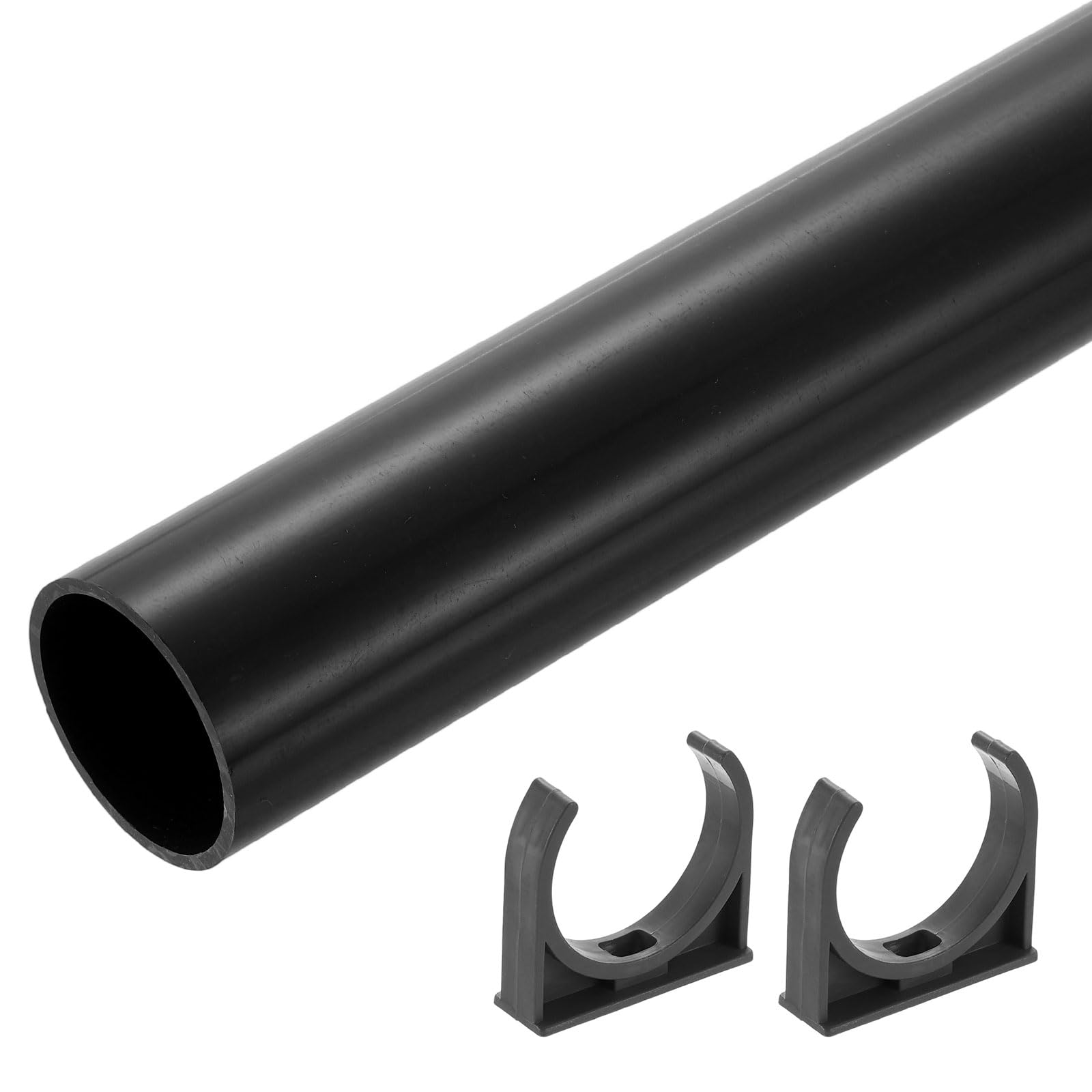 QUARKZMAN 2 Pezzi Tubo Rigido In PVC 300 Mm Lunghezza Grigio Scuro | Tubi In Plastica, 45.2 Mm DI 50 Mm DE, Per Acquari, Sistemi DI Raffreddamento Ad Acqua, Guaina Per Cavi