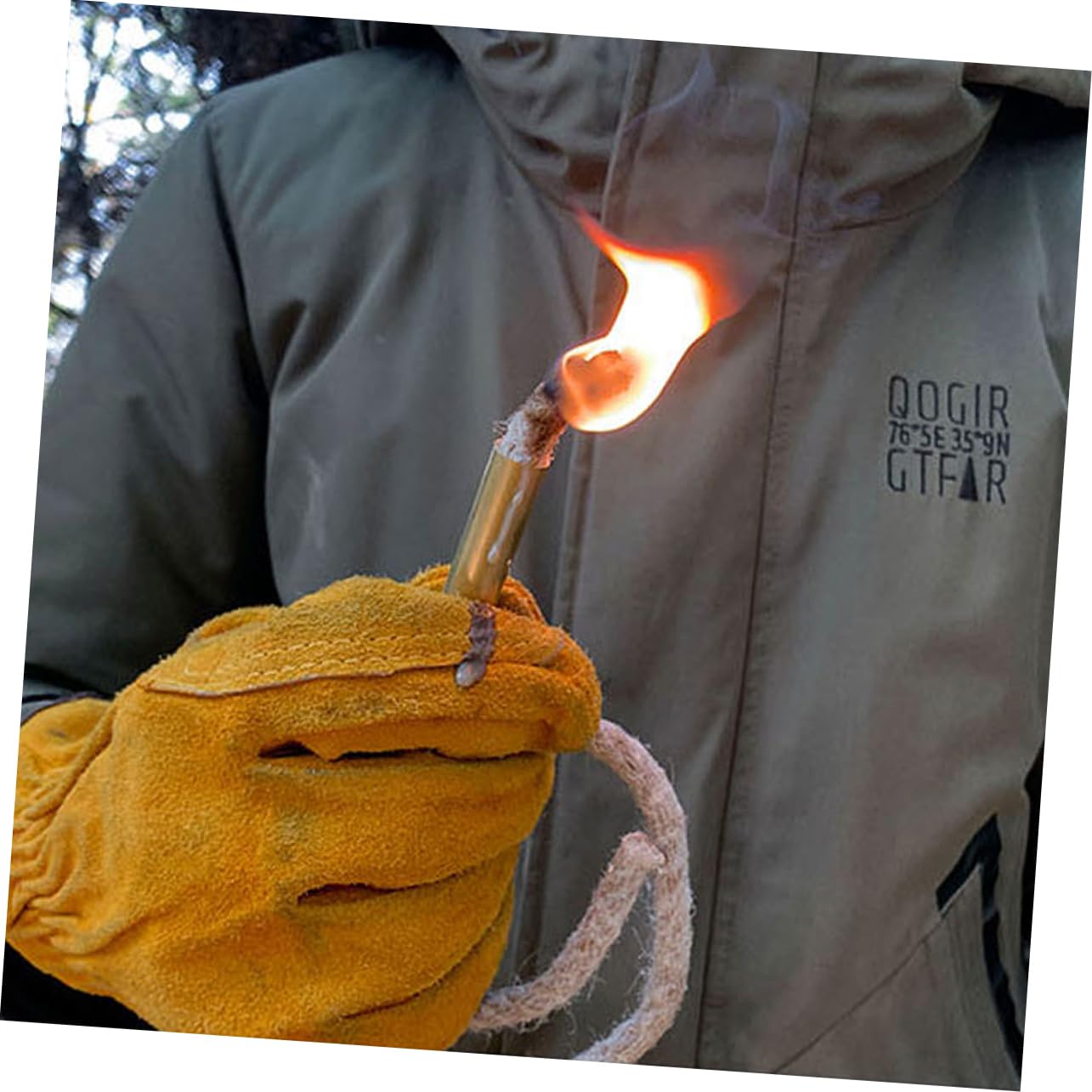 HANABASS Outdoor Wick Rope Survival Wick Cord Long Burning Fire Starter for Camping