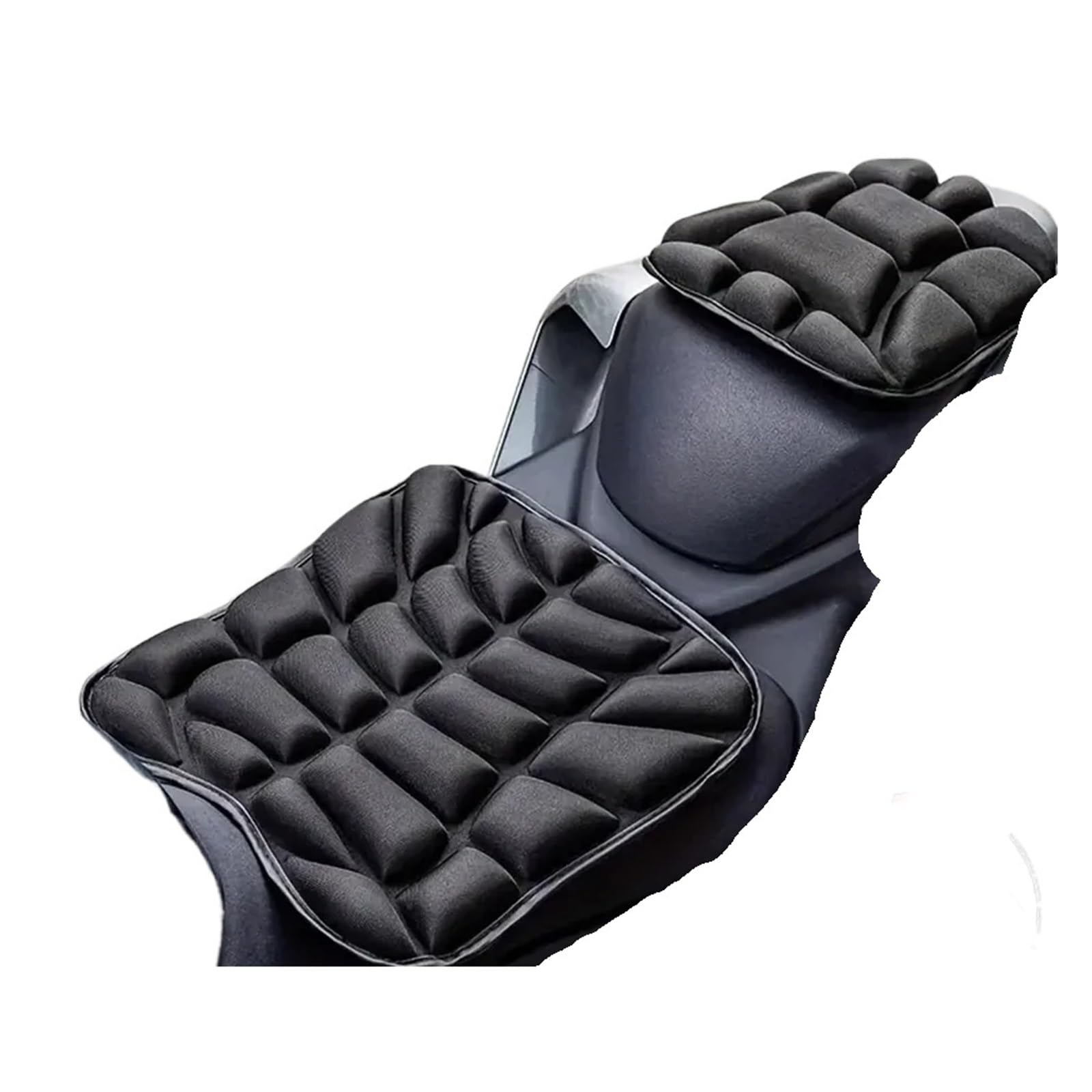 1/2 pezzi per moto per adattarsi al cuscino del sedile Cuscino in gel comfort 3D per ammortizzante universale traspirante Coprisedile per moto(2pcs set)