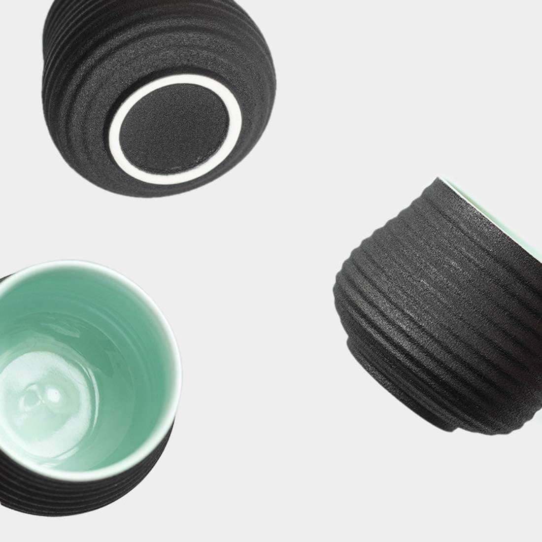 Ensemble de Tasses à saké japonaises Ensemble de 8 pièces avec réchauds et Plateaux pour la Maison, 7 pièces