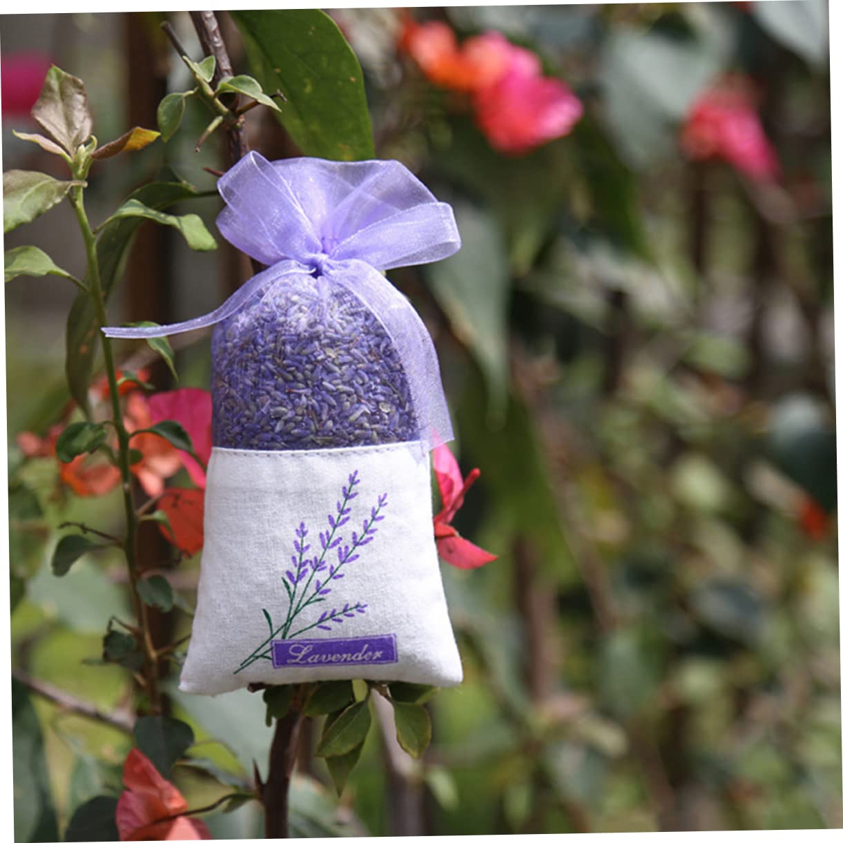 MAGICLULU 120stücke Lavendel Duftbeutel Leere Säckchen Mit Blumenprint Zartem Für Schrank Und Aufbewahrung Von Getrocknetem Lavendel Und Kräutern
