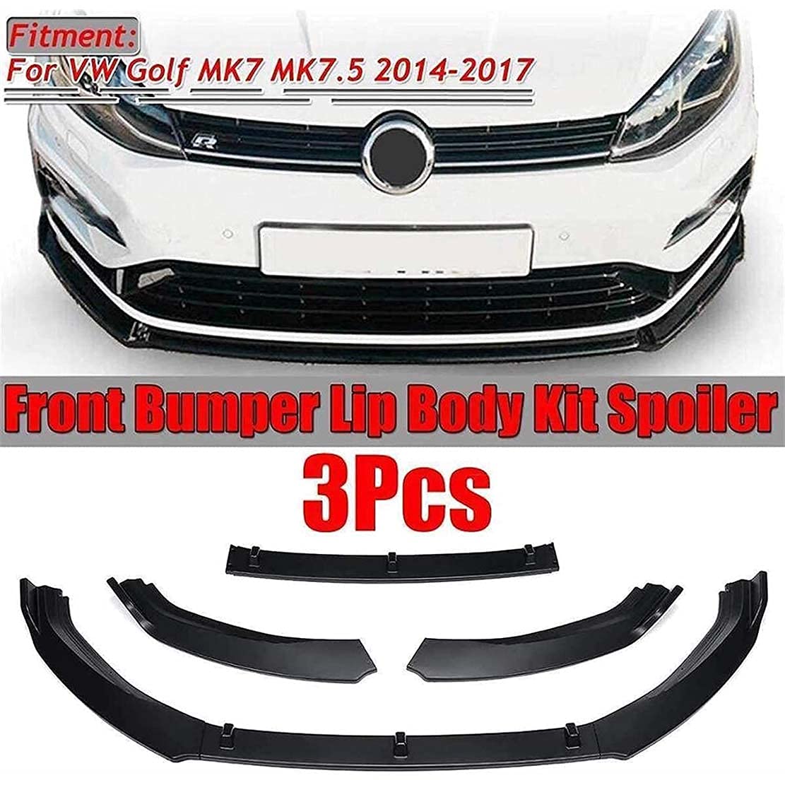 do Vw Golf Mk7 Mk7.5 2014-2017, przednie przednie klapy podbródek ABS antykolizyjny rozdzielacz dyfuzor osłona fartuch ochrona dekoracyjna