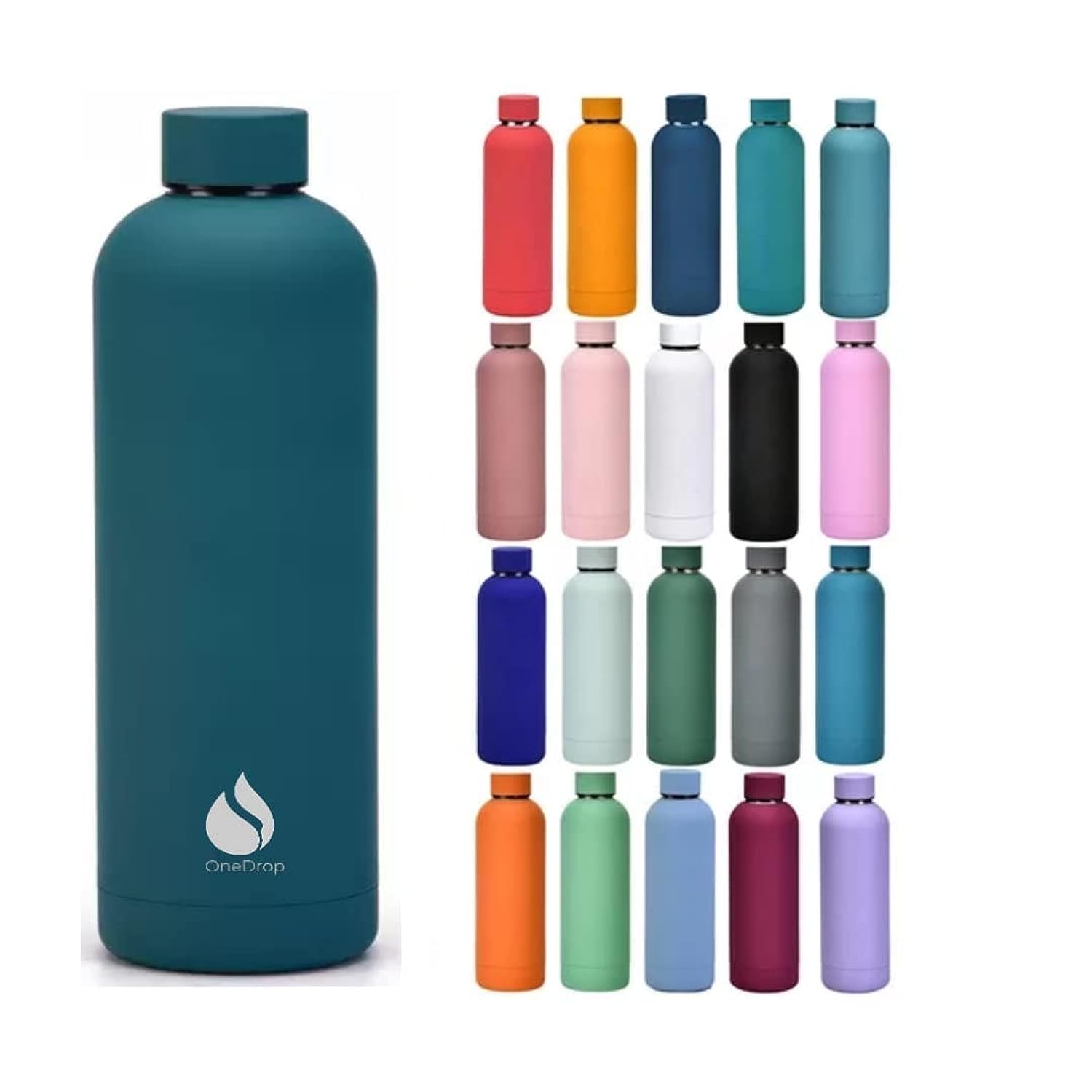 OneDrop Water Bottle Large Insulated Stanliss Steel Leak-Proof Sport Water Bottle Vacuum Flask For Gym Camping Work (750ML,25oz)School Water Bottle For Kids