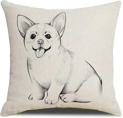 Miniatura 7 de HOSTECCO Juego de 4 fundas de almohada con diseño de gatos de 18 x 18 pulgadas, fundas de almohada decorativas con diseño de animales para mascotas,