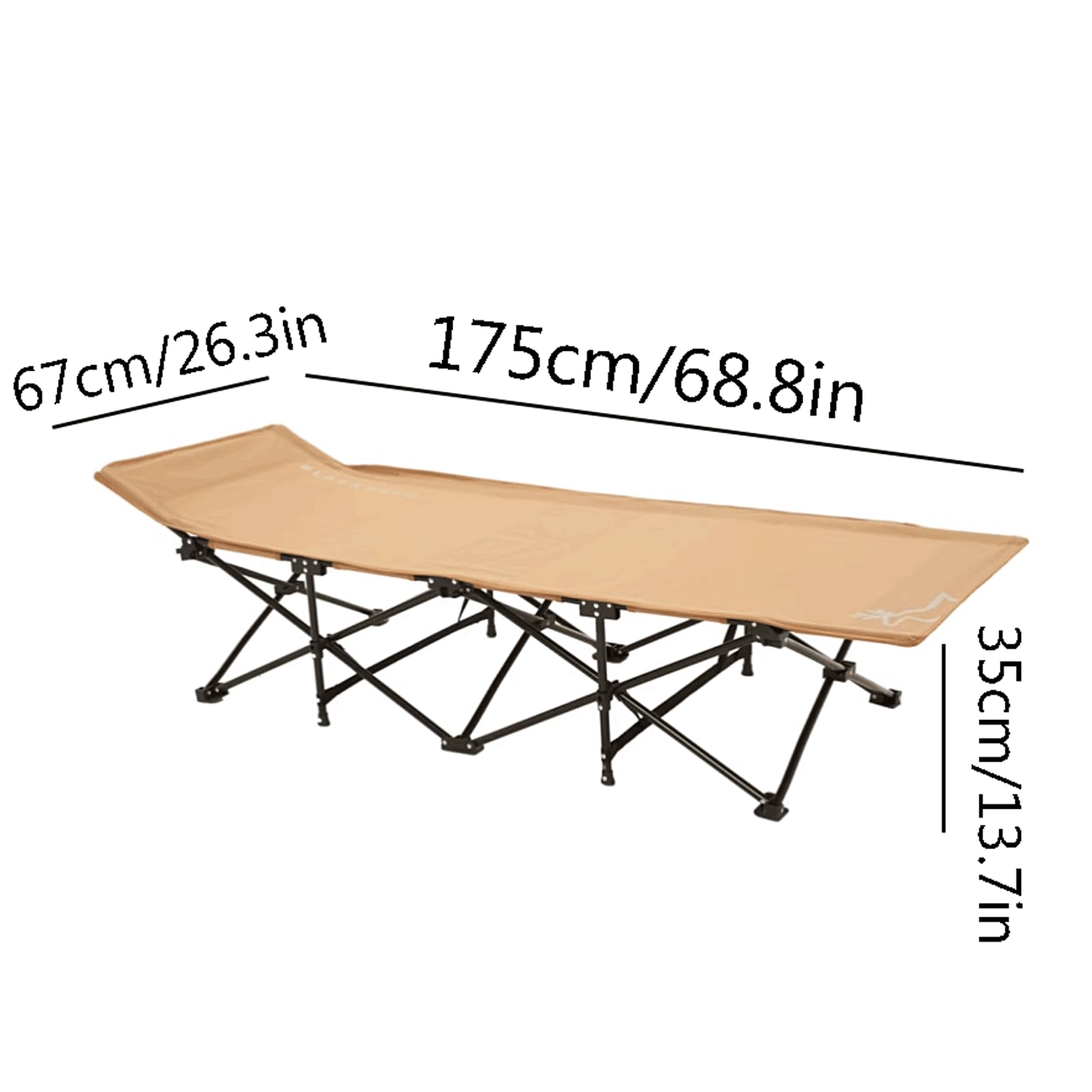 Portable Polyester Foldable Camping Bed Lightweight Folding Bed Simple Compact Folding Guest Bed Portable Travel Camp Cots Comfortable