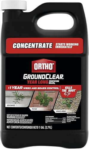 Ortho GroundClear - Concentrado para matar vegetación de un año, mata y previene malas hierbas hasta 12 meses, 1 gal.