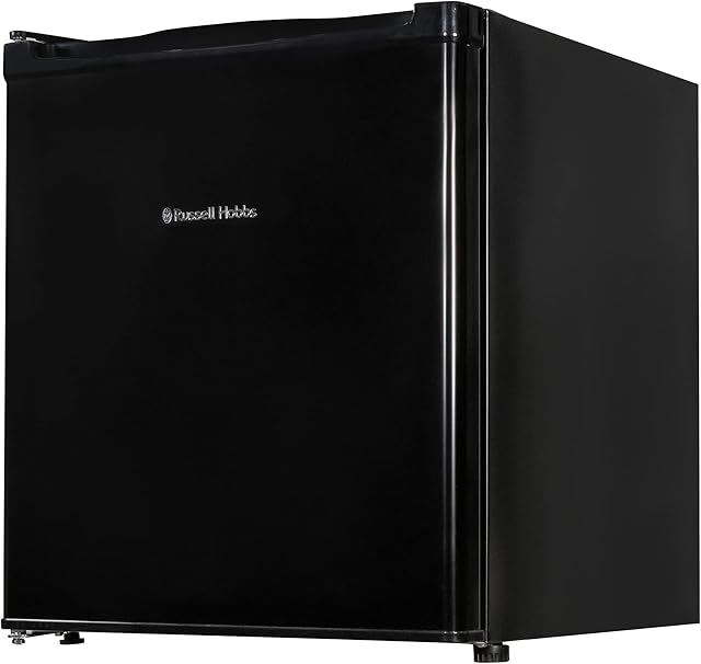 Russell Hobbs, RHTTLDR2B Table Top Larder Mini Fridge 40L Capacity, Quiet Running 39DB, Reversible Door, 0 to 8 Degrees Manual Temperature Control, Black
