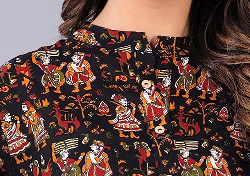 Image of Jikonet Women's Printed Rayon Straight Short Kurti