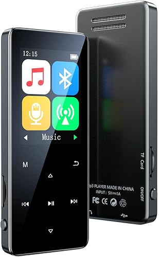 Reproductor MP3 de 80 GB con Bluetooth, reproductor de música con altavoces HD, calidad de sonido sin pérdidas, mp3 con radio FMgrabadora de