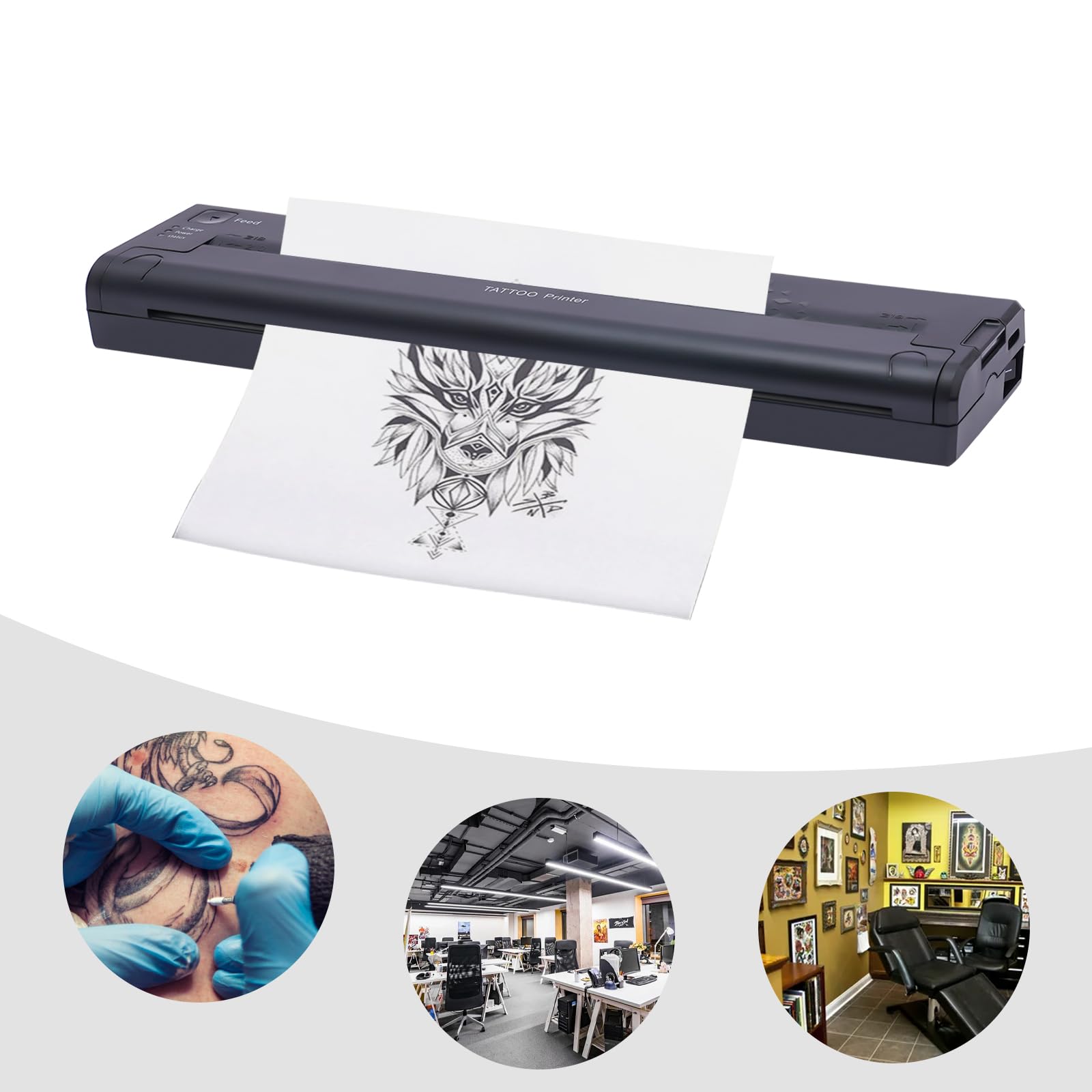 Machine de transfert tatouage A4 sans fil - Imprimante de traçage thermique copieur pochoirs Android iOS