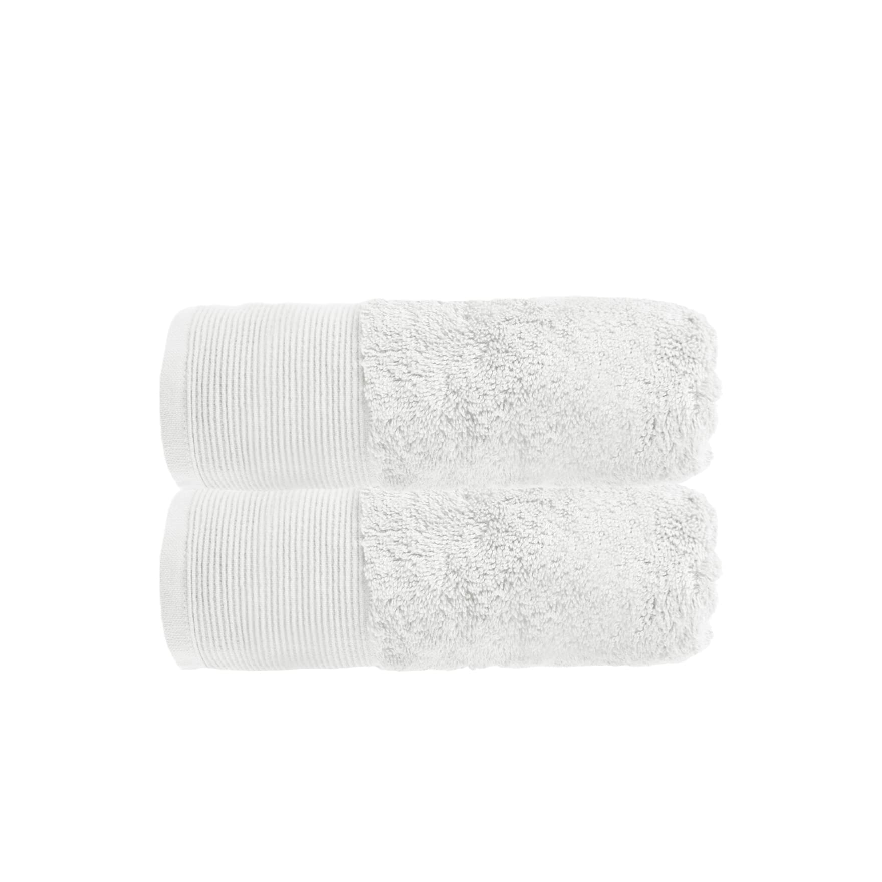 Allure Bath Fashions White Allure Pack Of 2 Bamboo Hand Towels 50 X 90Cm – Luxury Super Soft Hypo-Allergenic Plush 550Gsm Pair Of Hand Towels (White)