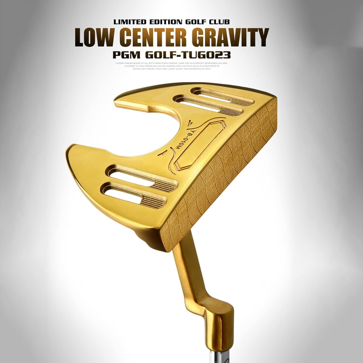 Golf Club, Unisex, with Reticles, Large Grip Putter, Stable Putt, 836.6mm (Color : Gold)