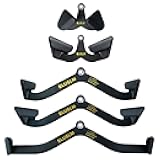 LAT Pull Down Bar for Cable Machine, LAT Pulldown Attachments T Bar V Bar Cable Attachment, Back Tricep Bar Strength Training Handle