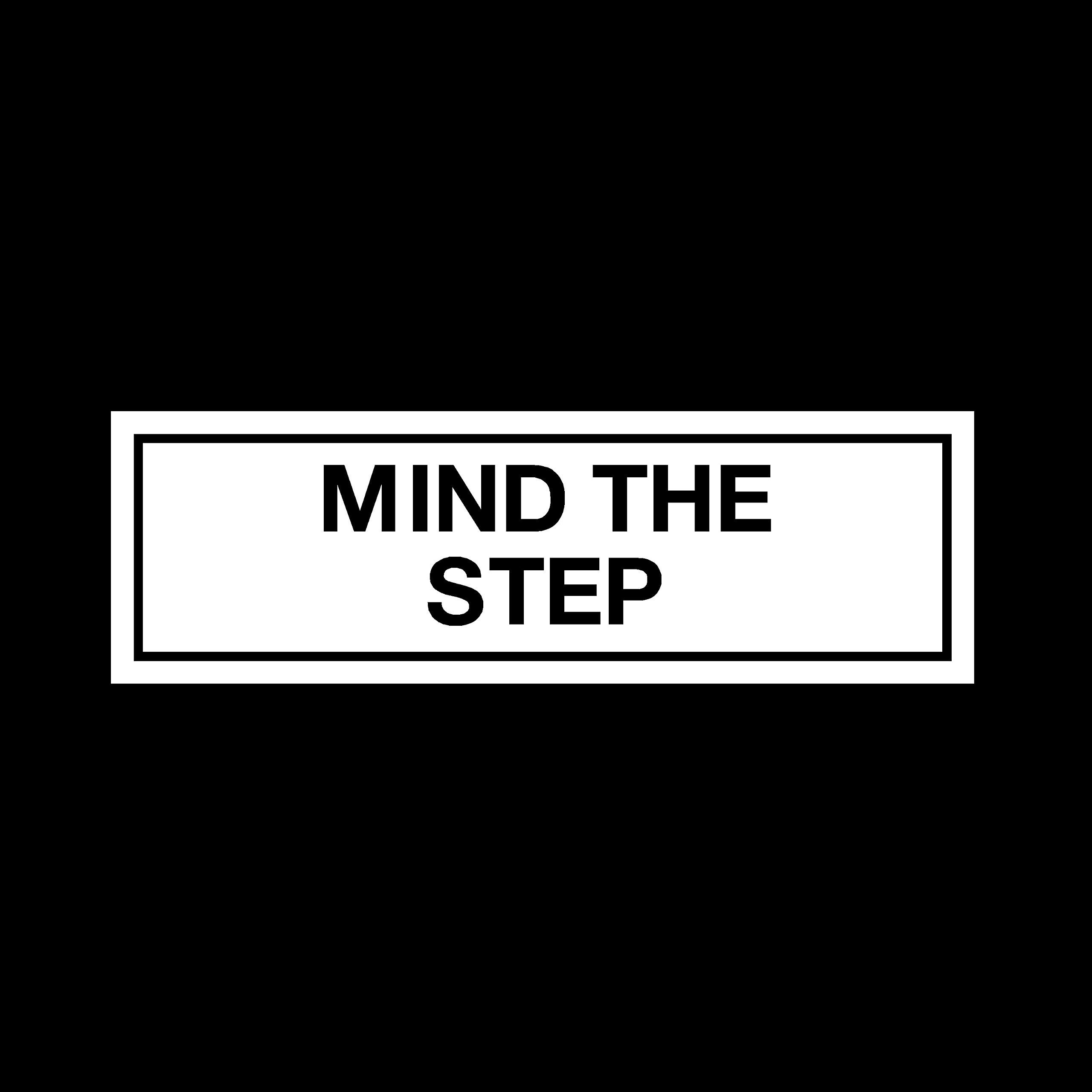 Ussp&S Mind The Step Sticker/Self Adhesive Sign