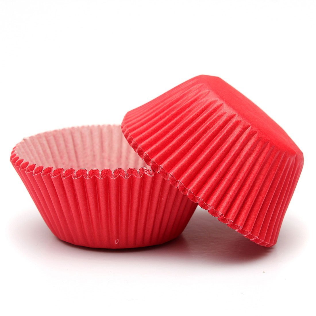 NEW 50Pcs Paper Cake Cup Cupcake Cases Liners Muffin Kitchen Baking Wedding Party (Red)