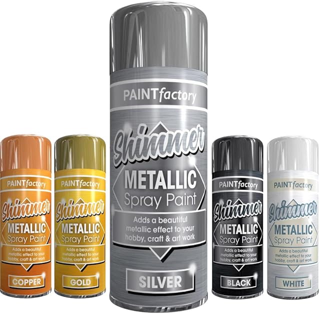 Classic Signature - 1 x Metallic Bright Silver Spray Paint 200ml - Multi-Purpose Use, Spray for Metal and Wooden Furniture, Ornaments, Decorative Items and Much More for Interior & Exterior