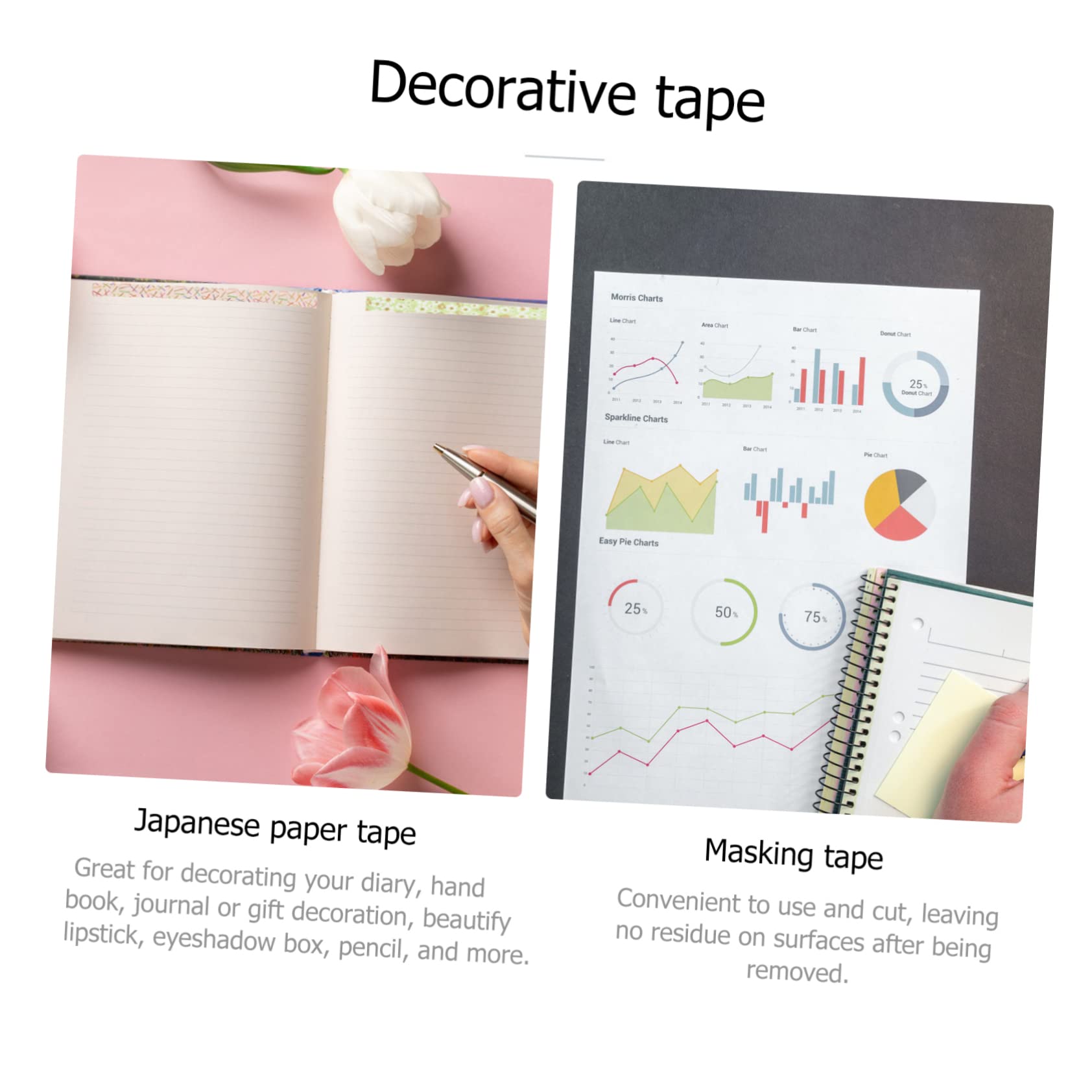 COHEALI 36 Di Nastri Washi Decorativi Per Scrapbooking Adesivi Facili Da Staccare Set Di Nastri Per Quaderni