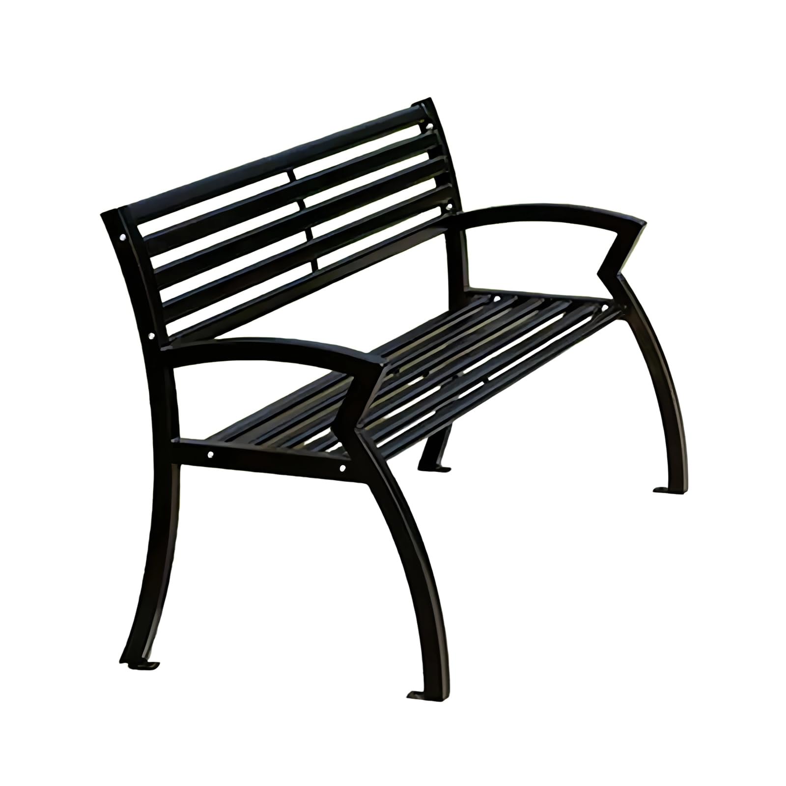 Banc de terrasse à siège à lattes, la solution robuste contre la rouille pour votre extérieur
