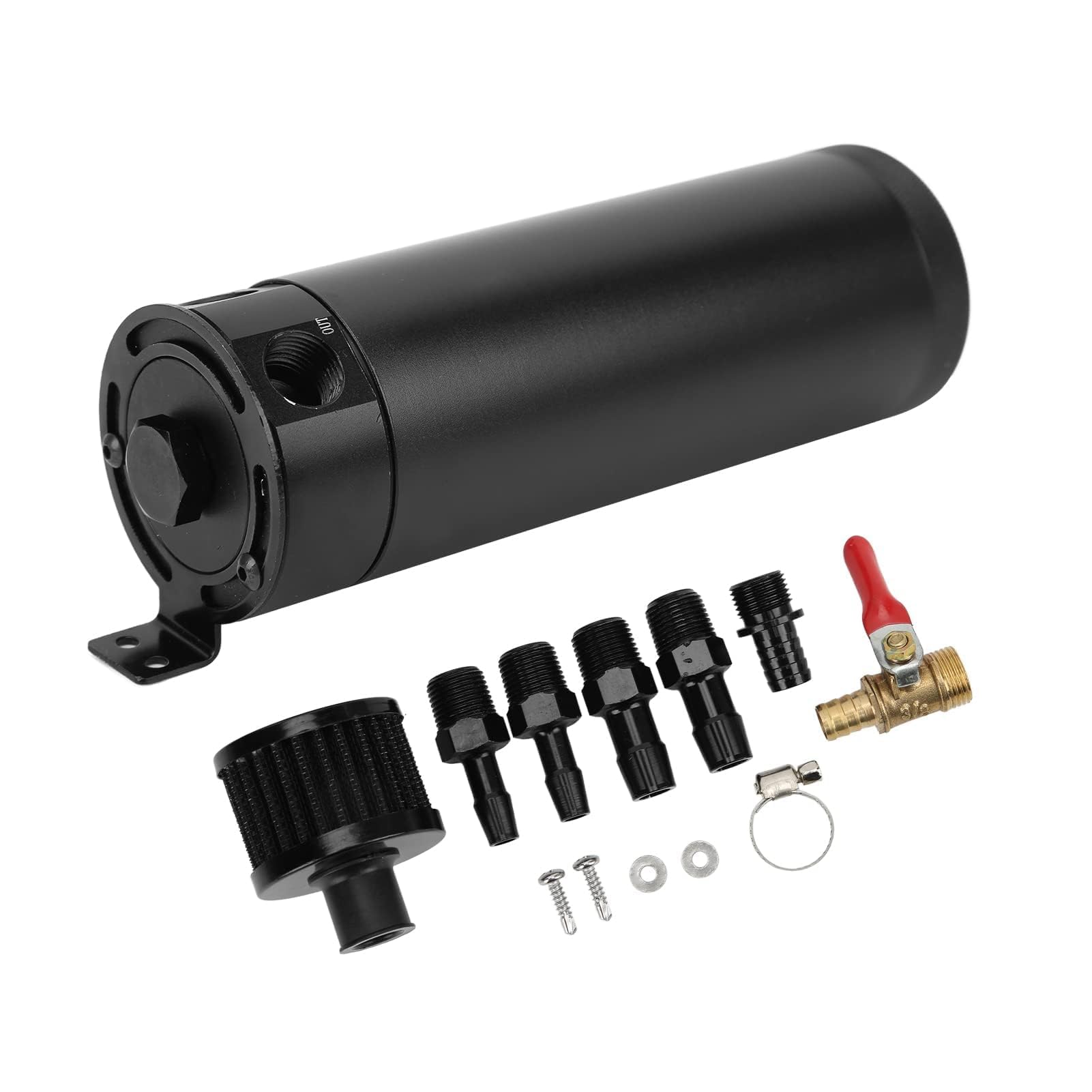 Serbatoio di Raccolta Dell'olio, Serbatoio di Raccolta Dell'olio Universale a 2 Porte Serbatoio del Serbatoio Separatore Dell'olio Dell'aria del Motore con Filtro di Sfiato Reimballaggio Dell'automobi