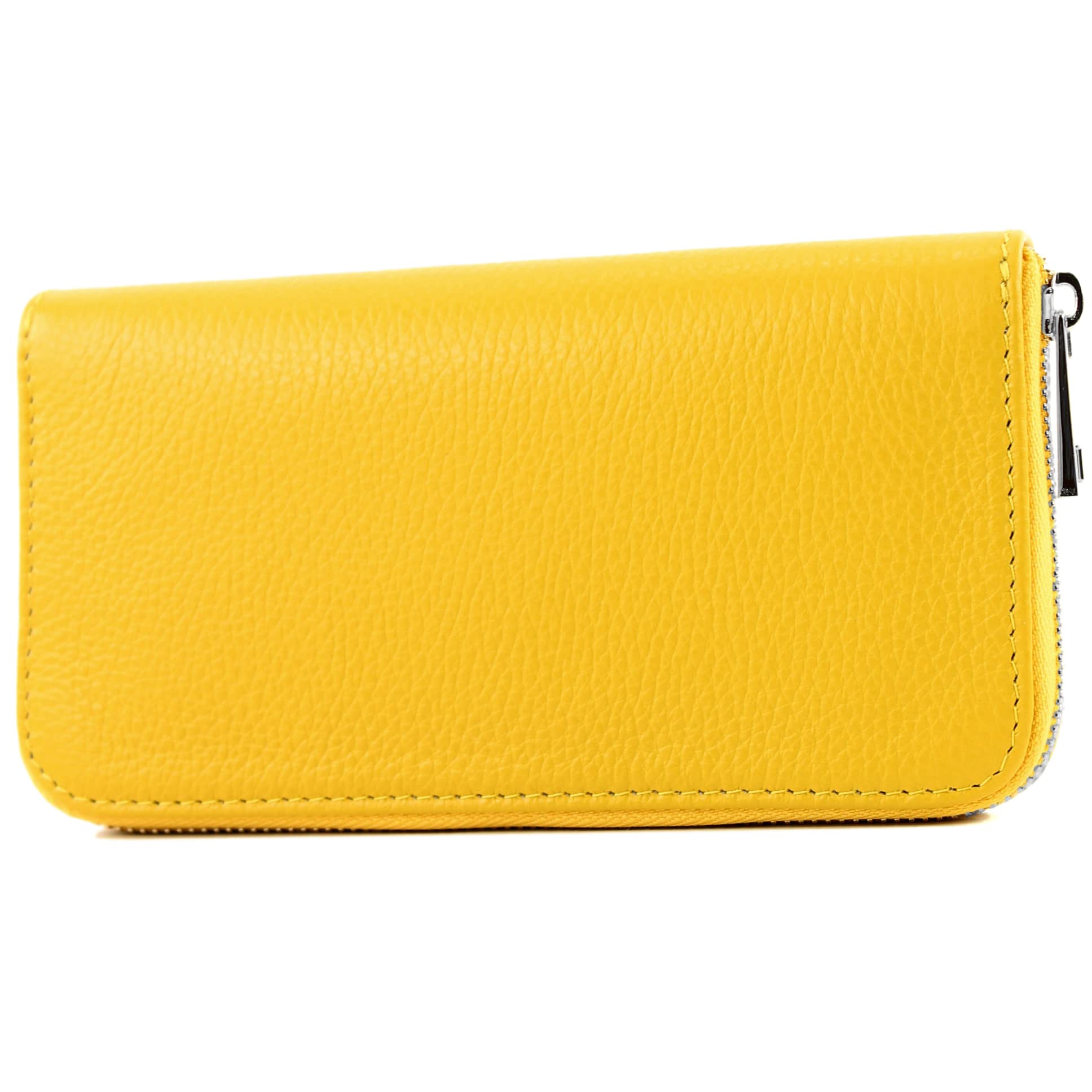 modamoda de - SILBER-P02 - ital. ladies wallet real leather long (Yellow)